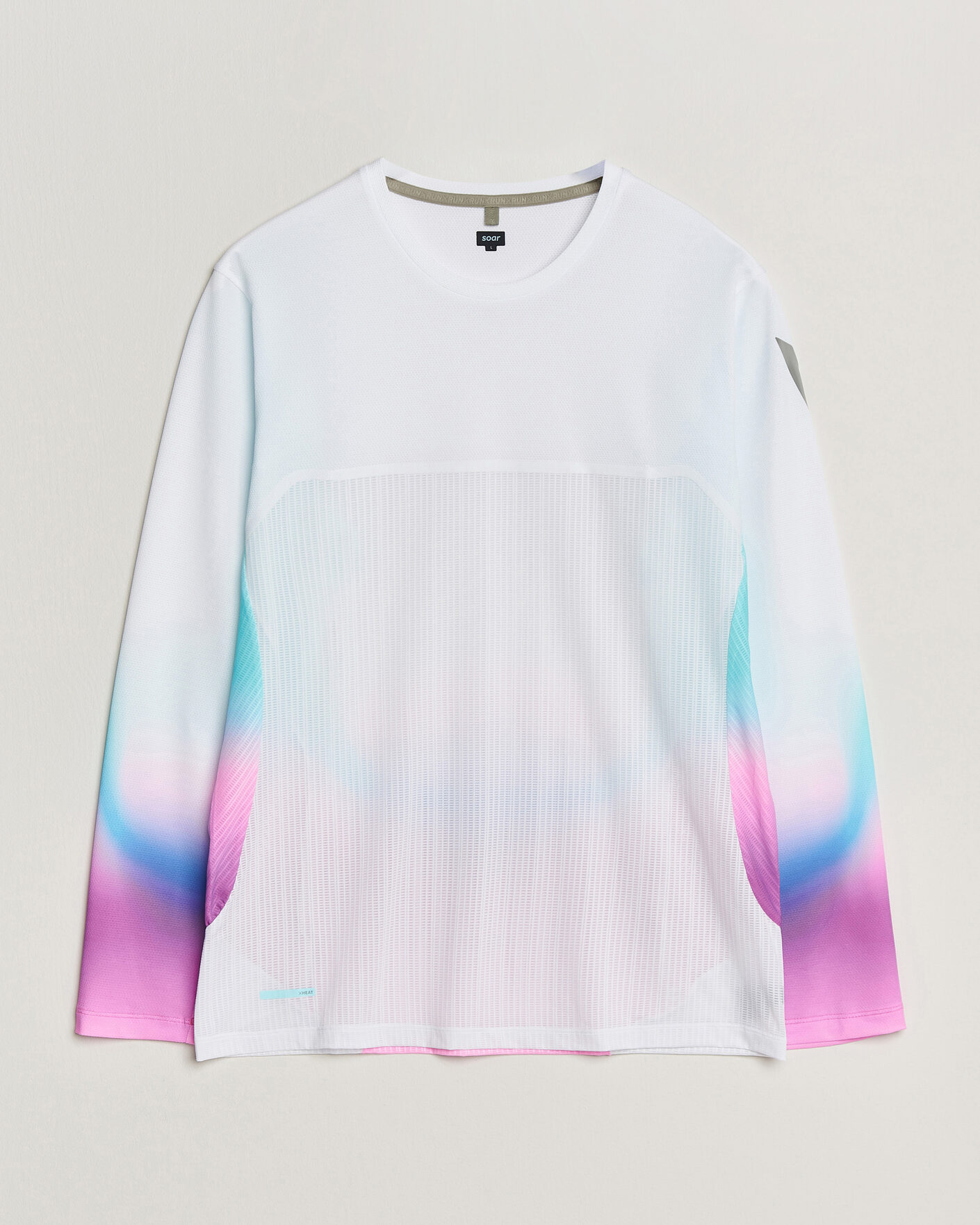 Herren | T-Shirts | SOAR Running | Hot Weather Long Sleeve Tee White/Blue