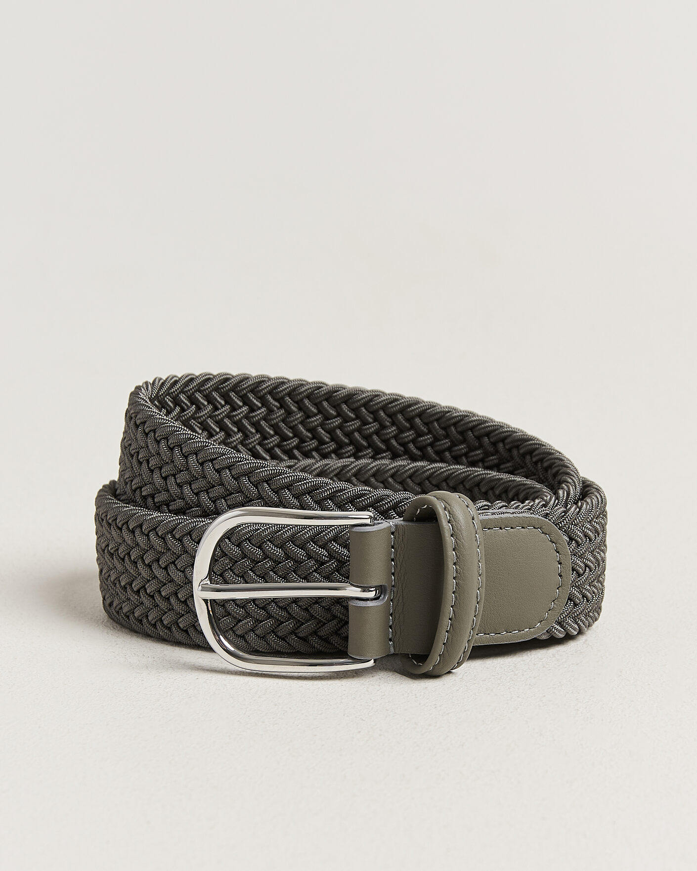 Herren | Gürtel | Anderson's | Stretch Woven 3,5cm Belt Grey