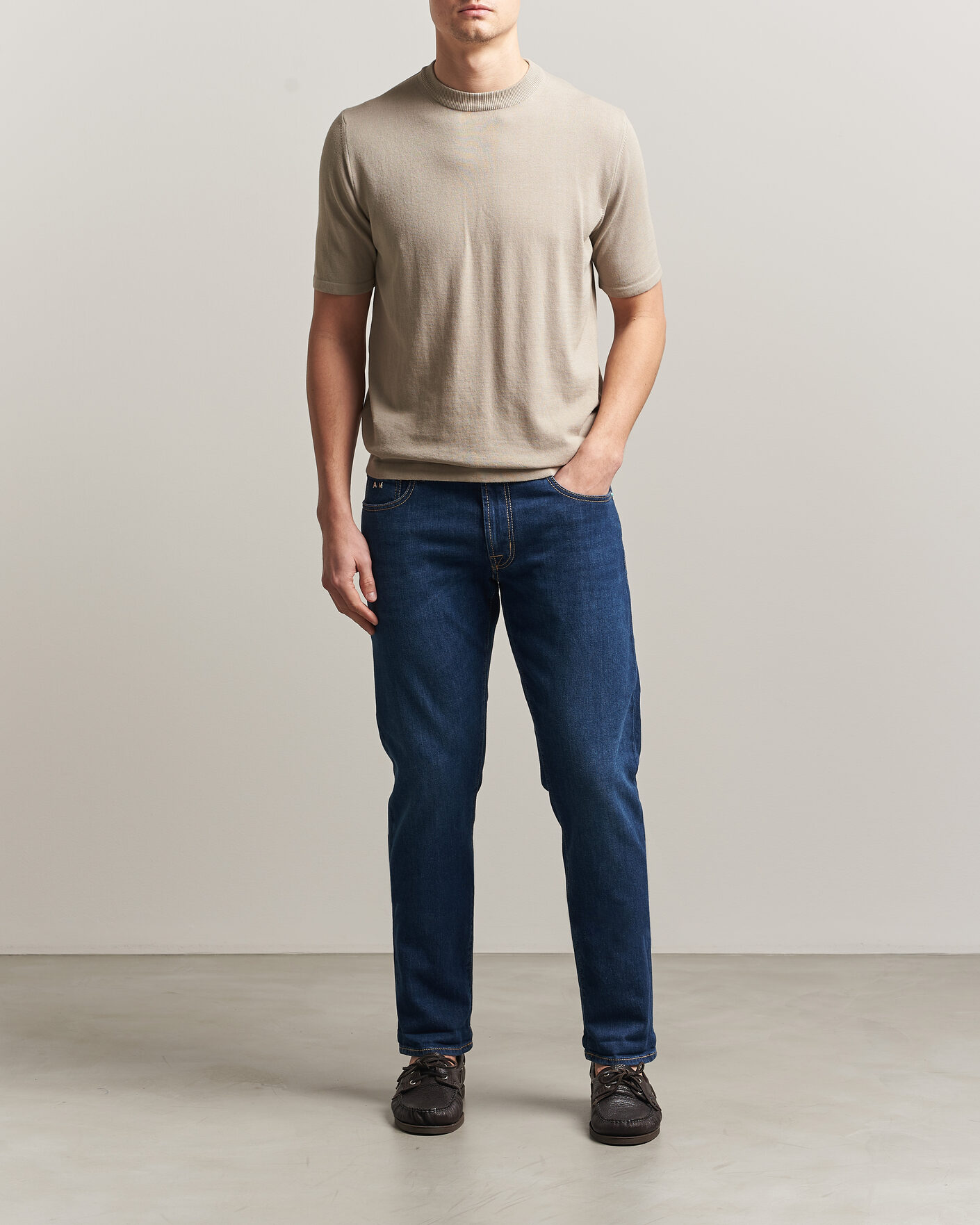 Herren | Hosen | Tramarossa | Michelangelo Western Badge Stretch Jeans Mid Blue