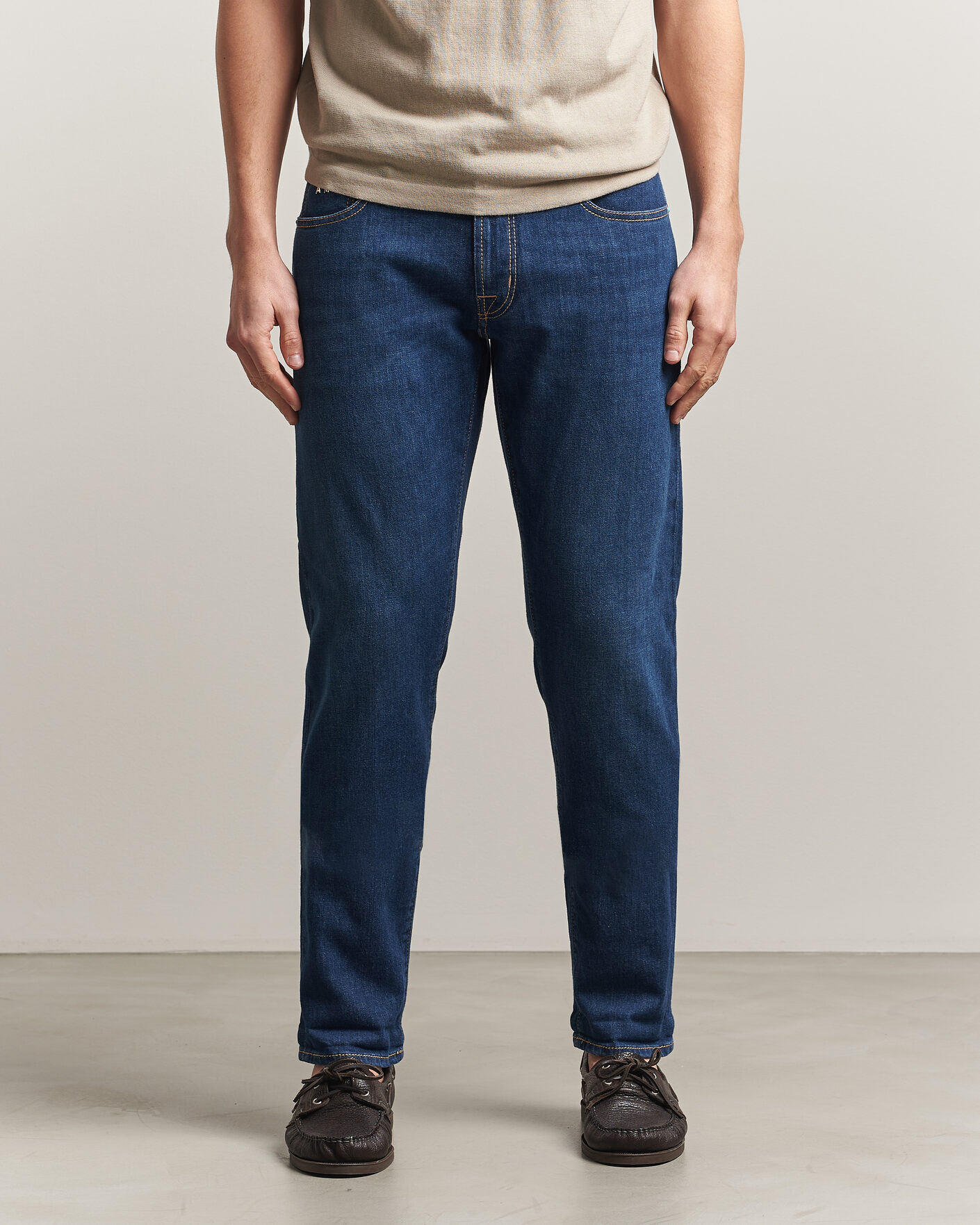 Herren | Jeans | Tramarossa | Michelangelo Western Badge Stretch Jeans Mid Blue