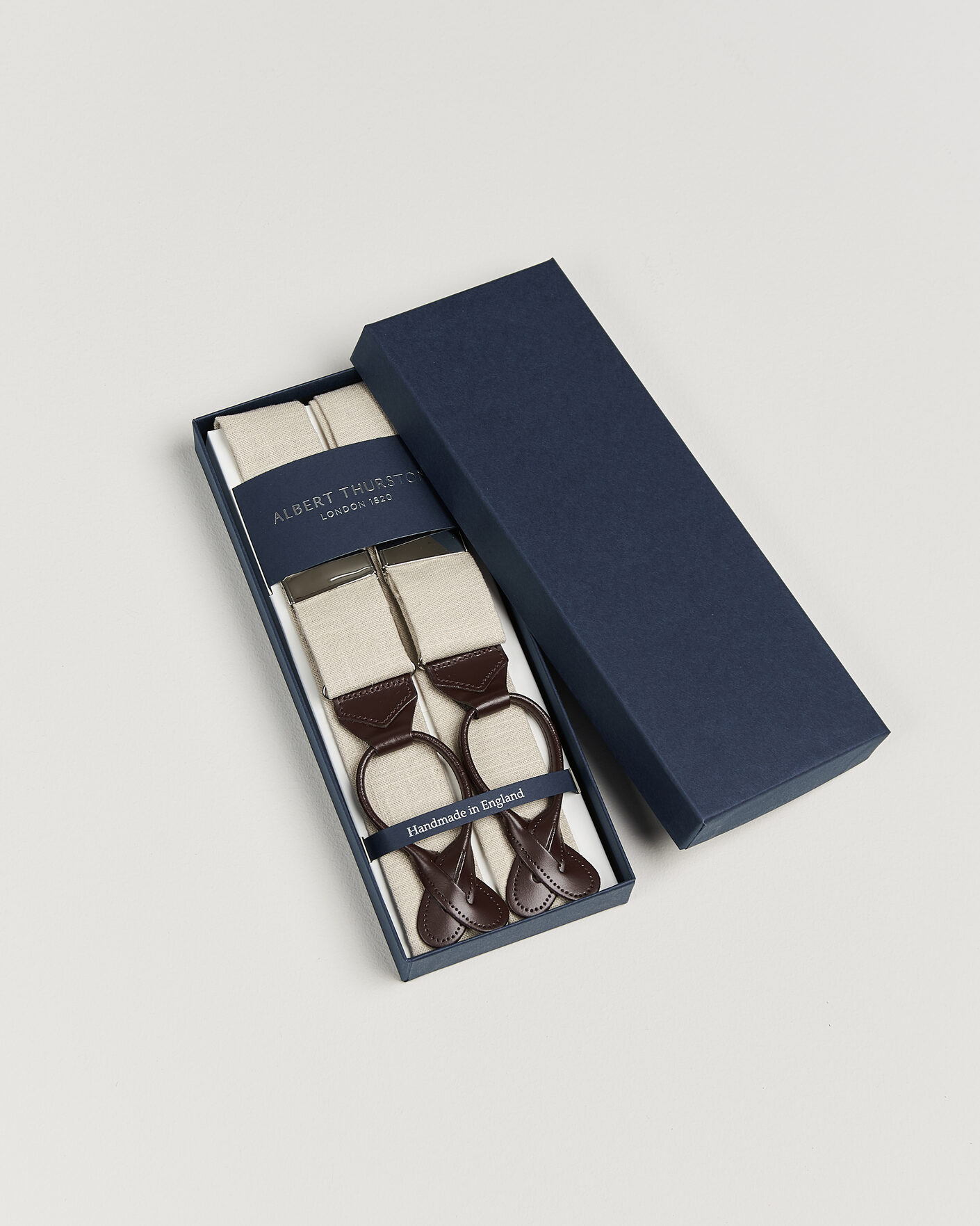 Herren | Hosenträger | Albert Thurston | Linen Braces Natural