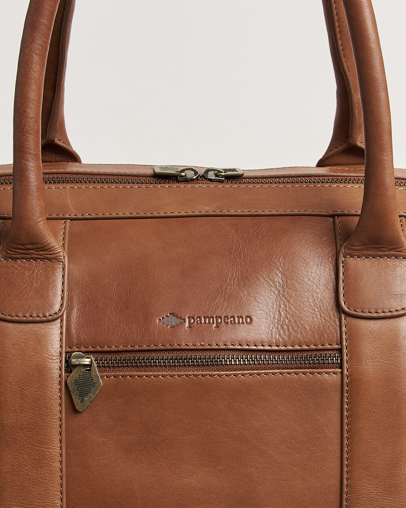 Herren | Taschen | Pampeano | Varon Small Leather Weekend Bag Tan