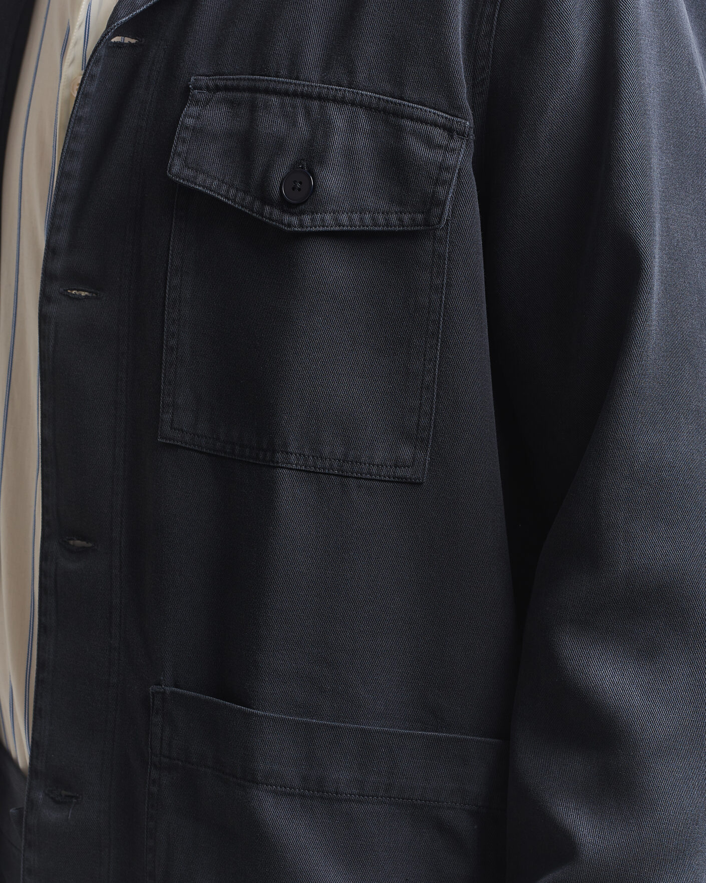 Herren | Hemden | A Day's March | Banagher Lyocell Overshirt Navy