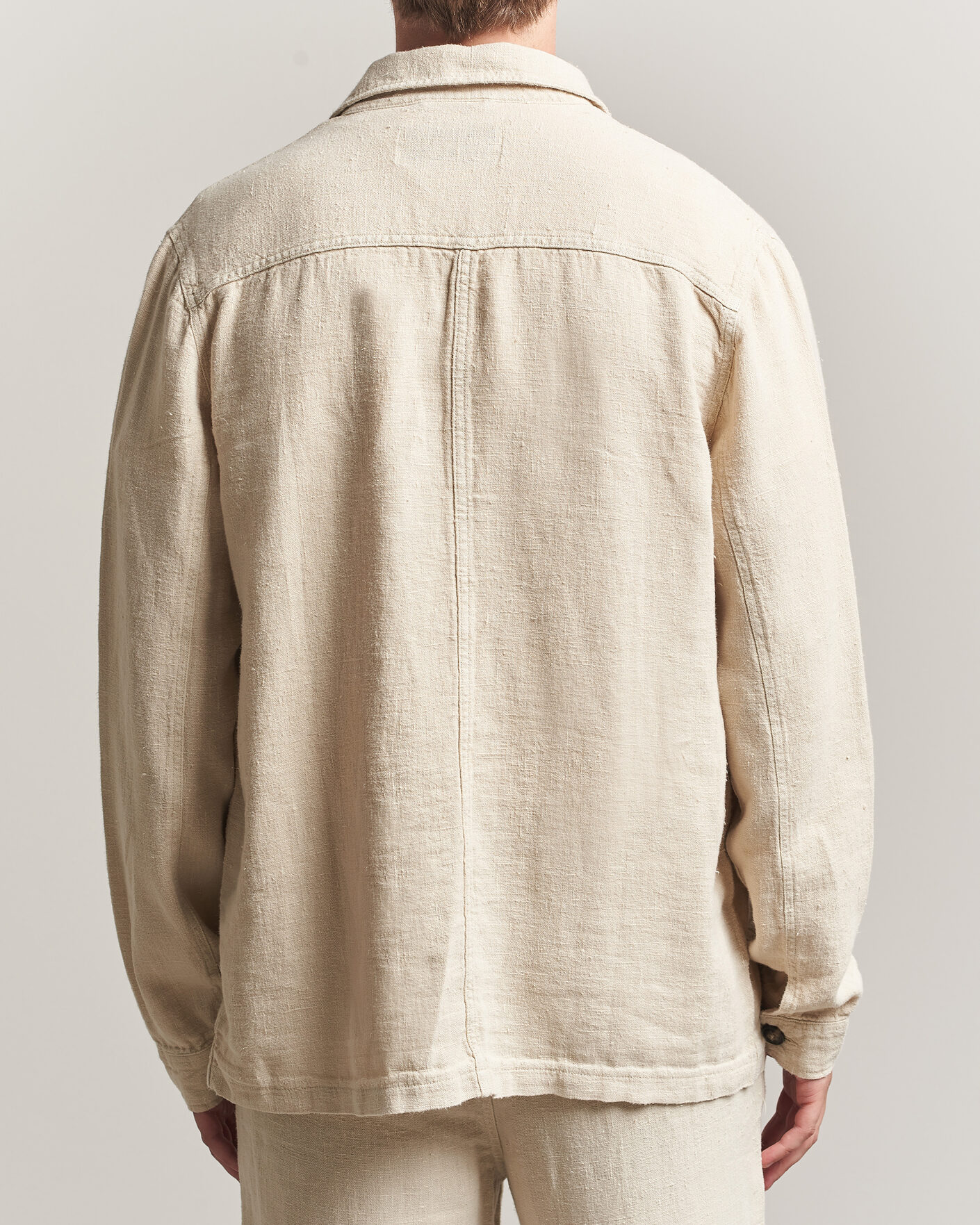 Herren | Hemden | A Day's March | Original Linen Overshirt Oyster