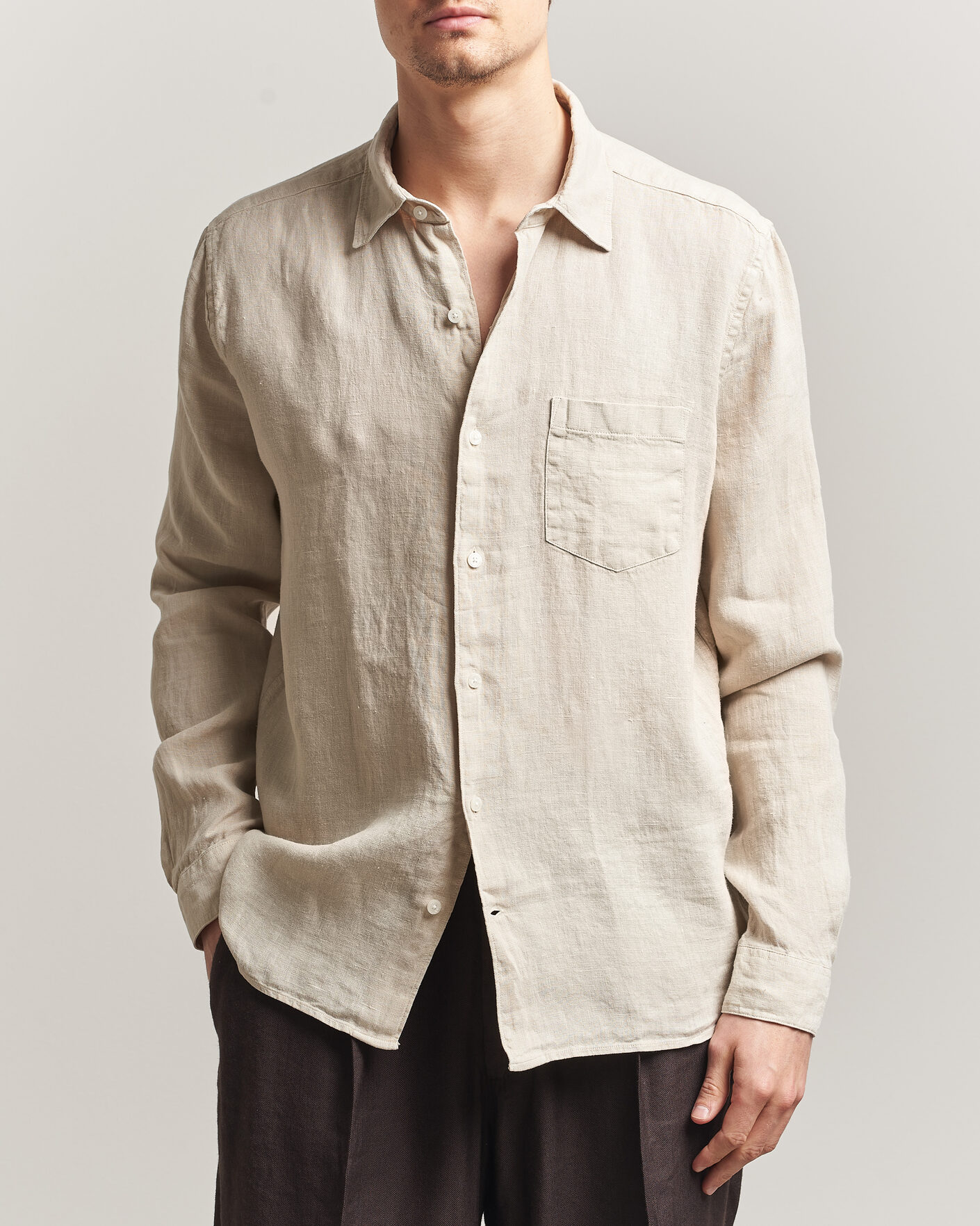 Herren | Hemden | A Day's March | Daintree Linen Shirt Moonstruck