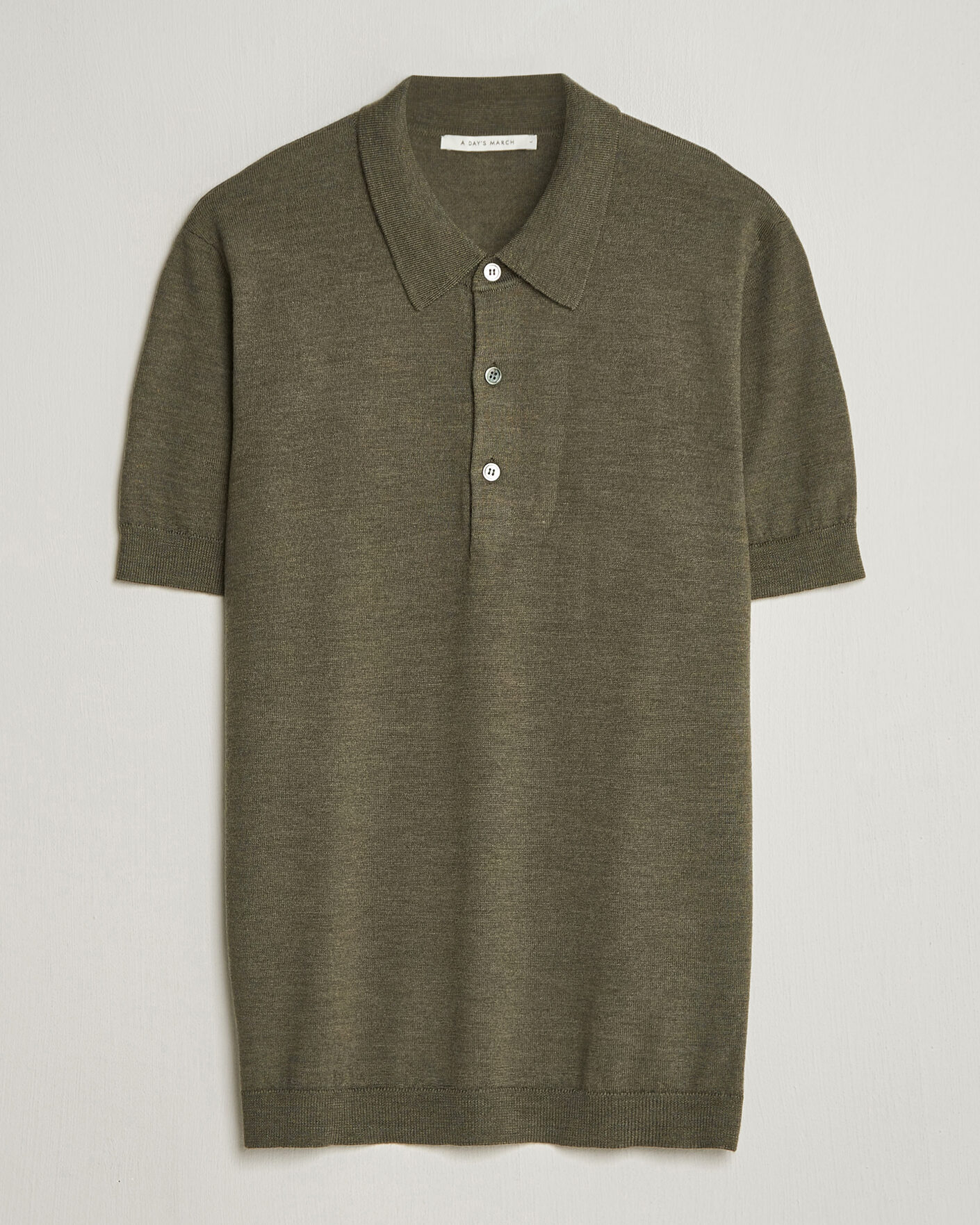Herren | Poloshirts | A Day's March | Rosehall Knitted Polo Forrest Green