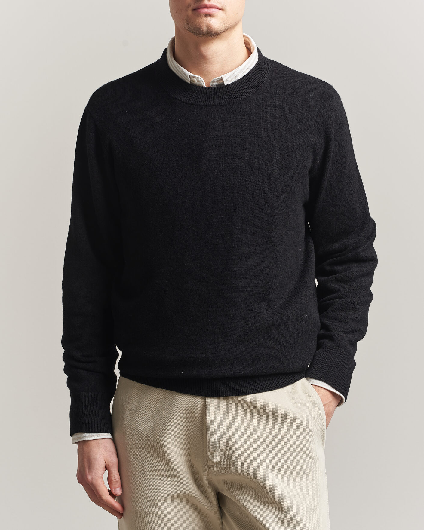 Herren | Pullover | A Day's March | Marlow Cashmere Blend Sweater Black