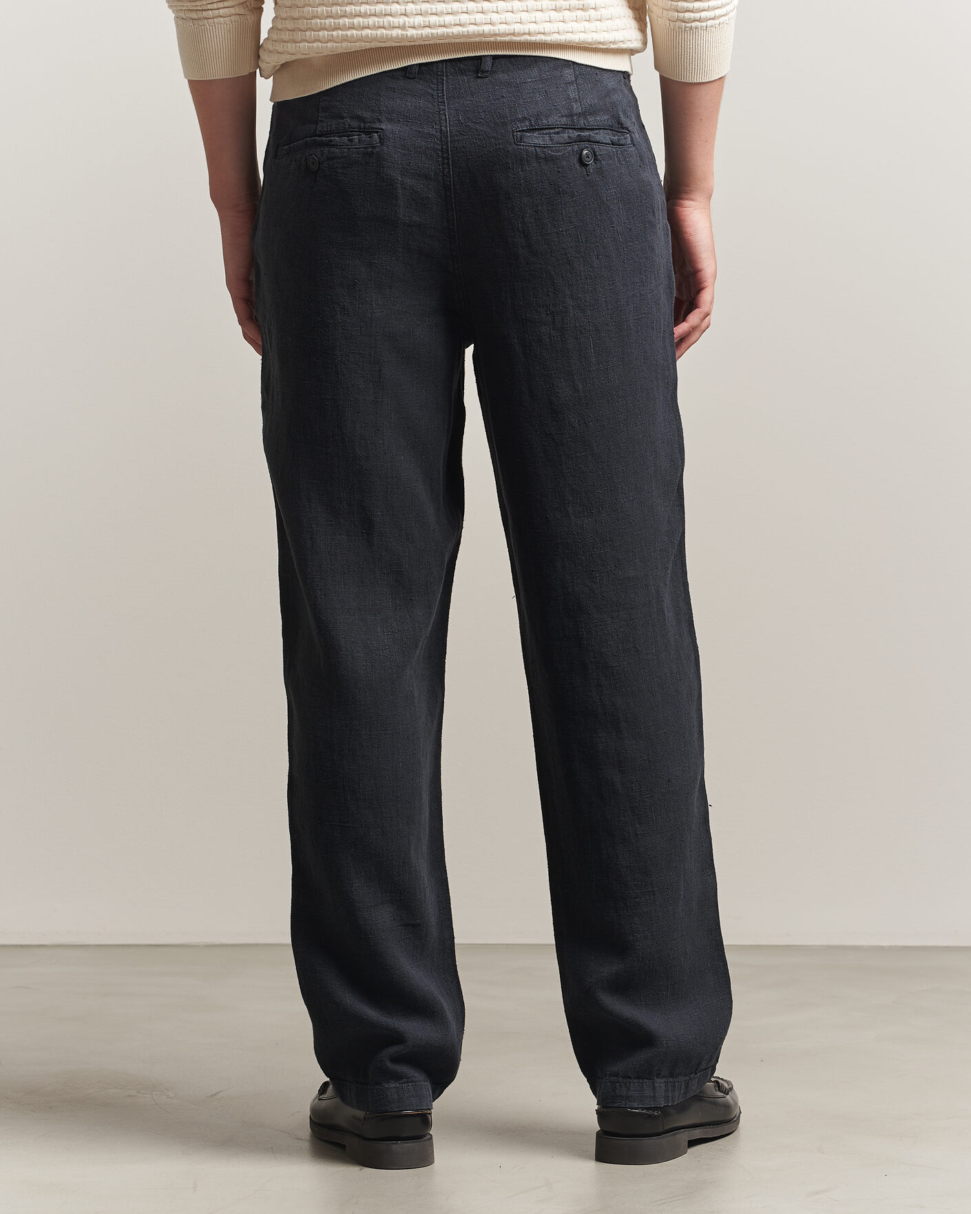 Herren | Hosen | A Day's March | Redwood Linen Trousers Black