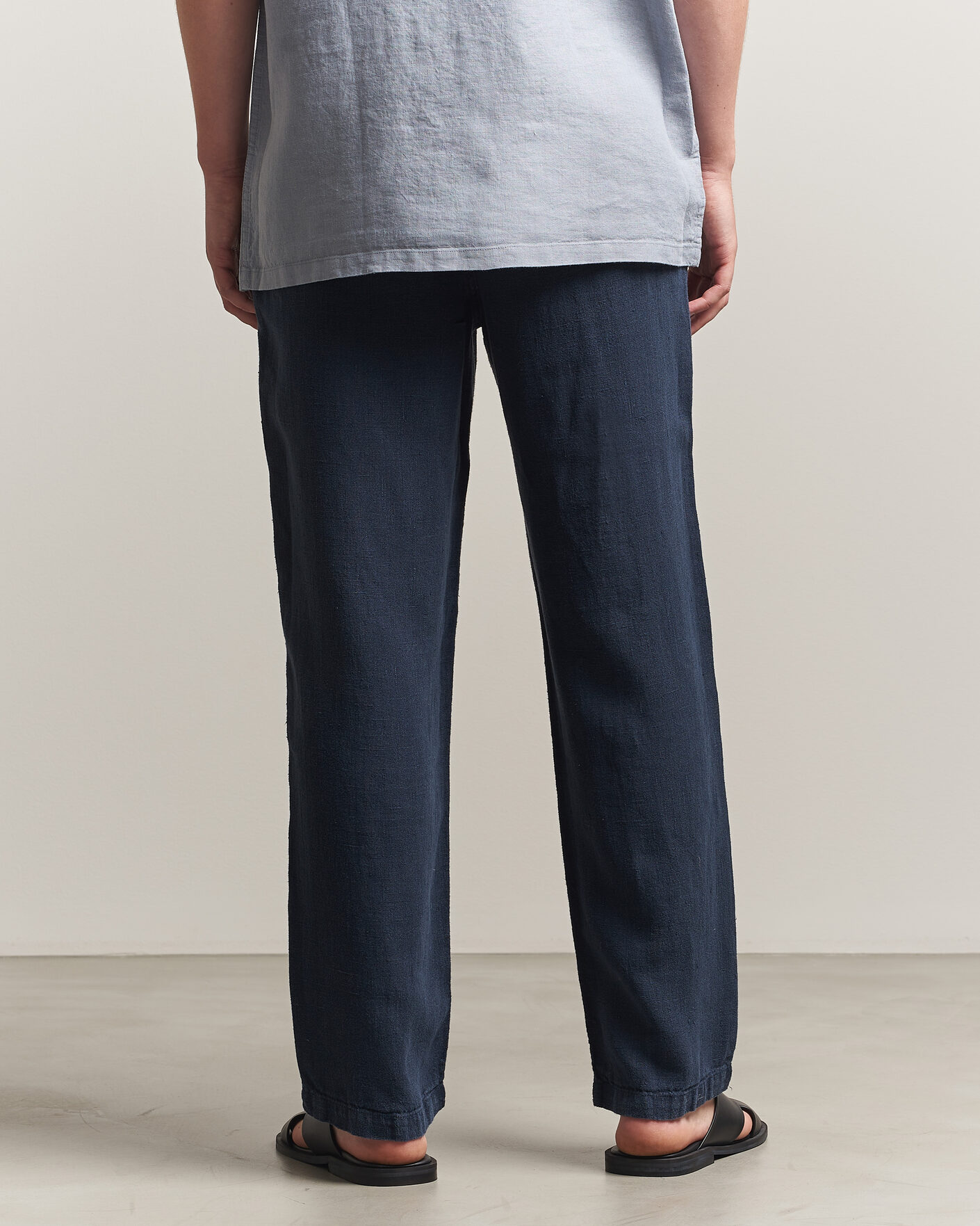 Herren | Hosen | A Day's March | Redwood Linen Trousers Navy