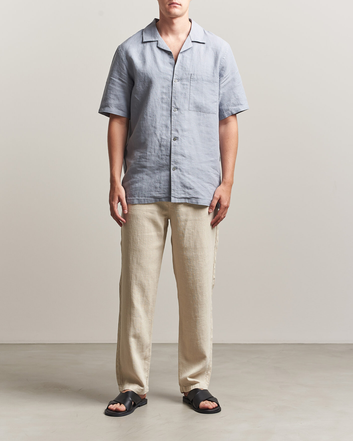 Herren | Hosen | A Day's March | Redwood Linen Trousers Oyster