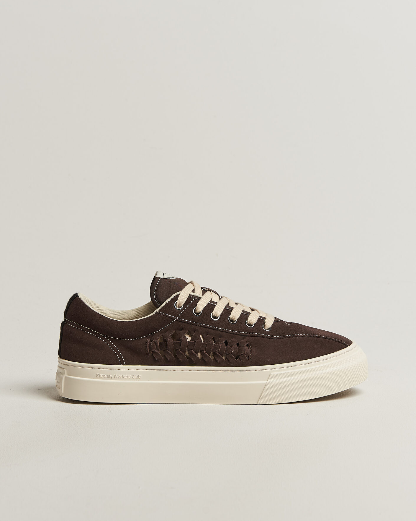 Herren | Sneaker | Stepney Workers Club | Dellow 02 Woven Suede Sneaker Dark Brown