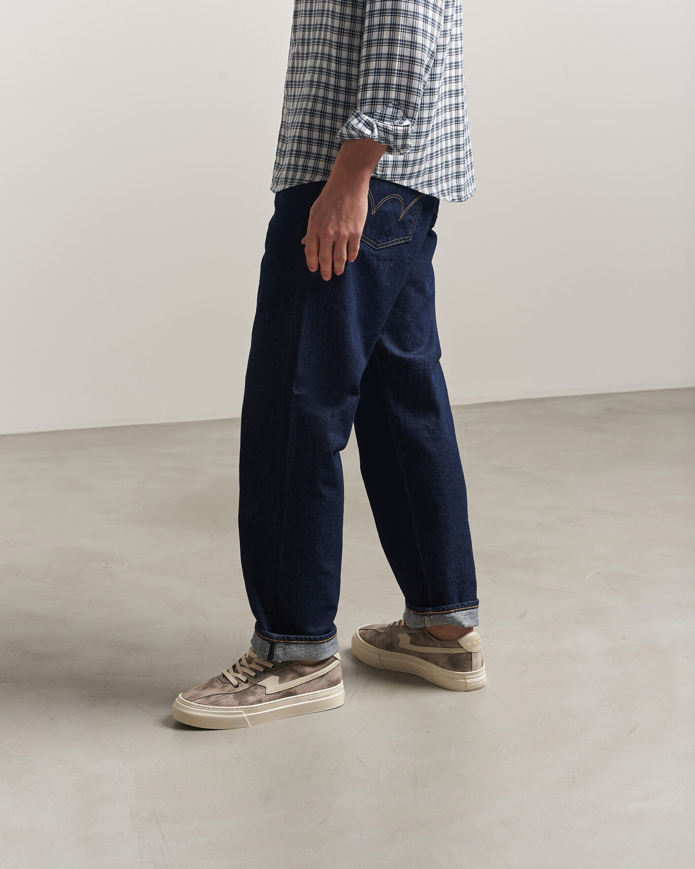 Herren | Sneaker | Stepney Workers Club | Dellow S-Strike Sunfade Canvas Sneaker Earth Grey