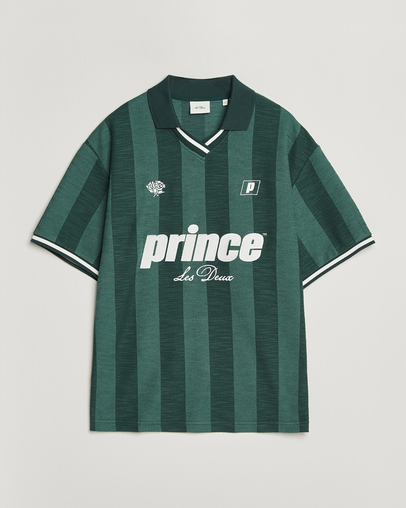 Herren | Poloshirts | LES DEUX | Prince Stripe Jaquard Polo Pineneedle Green