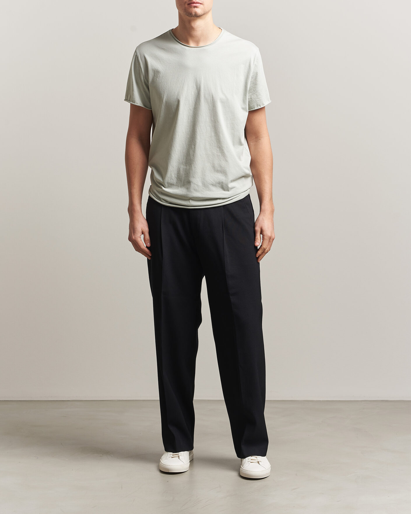 Herren | T-Shirts | Filippa K | Roll Neck Crew Neck T-Shirt Silver Grey