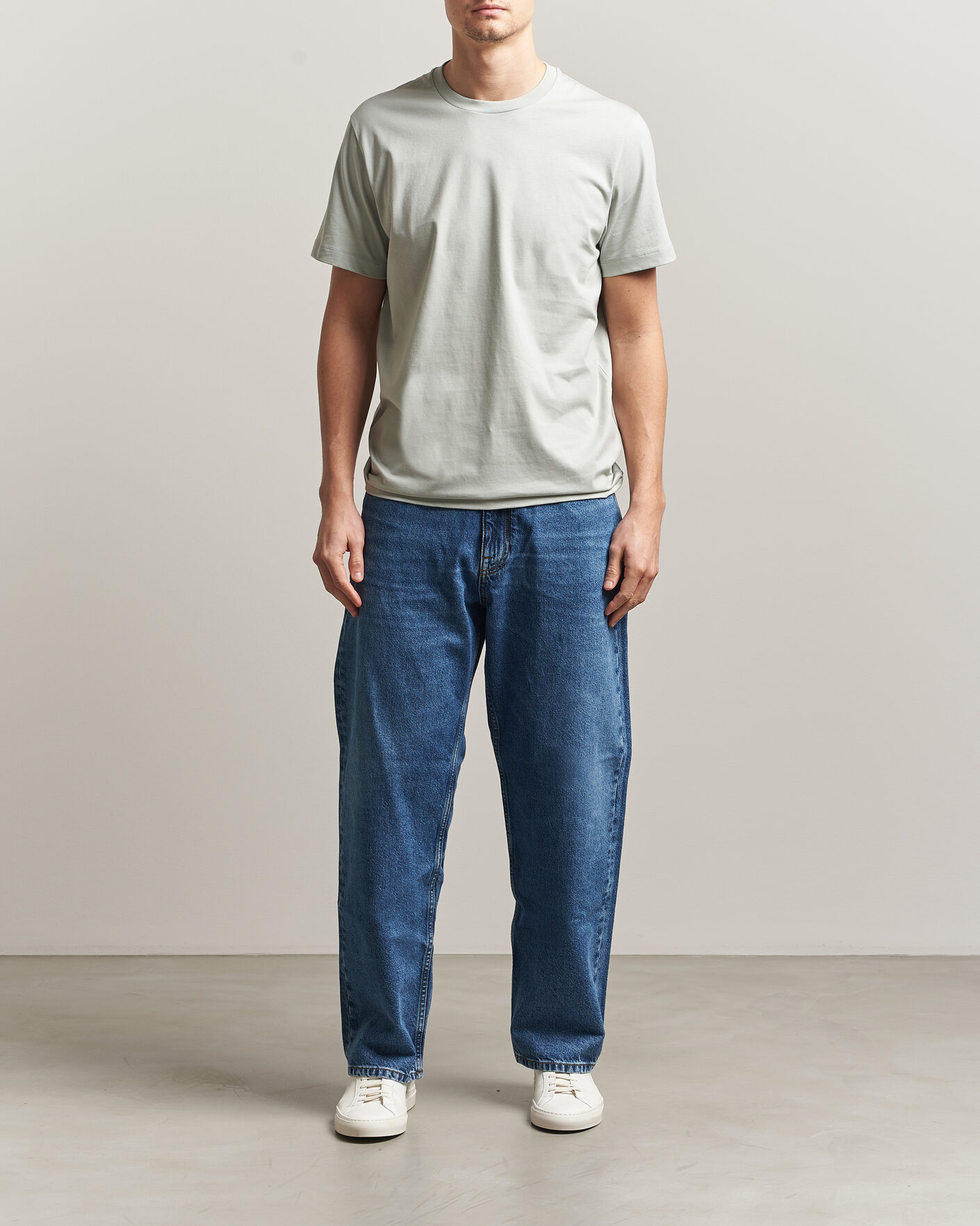 Herren | T-Shirts | Filippa K | Filip Crew Neck T-Shirt Silver Grey