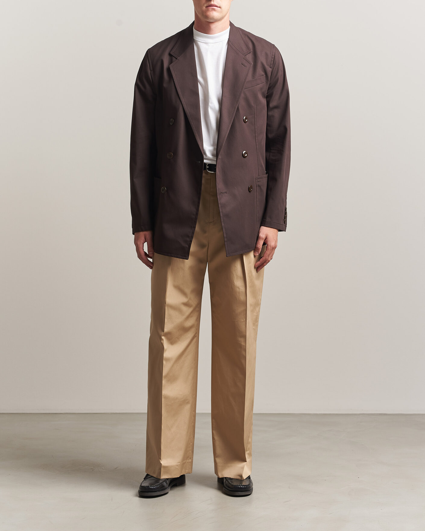 Herren | Sakkos | Filippa K | Reese Cotton Double Breasted Blazer Dark Chocolate