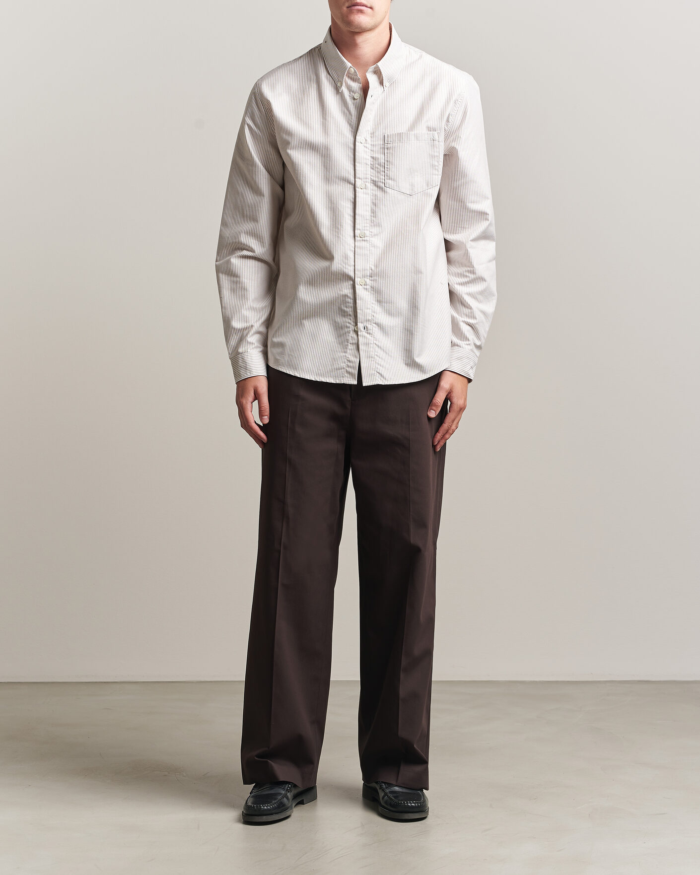 Herren | Hosen | Filippa K | Reeve Cotton Trousers Dark Chocolate