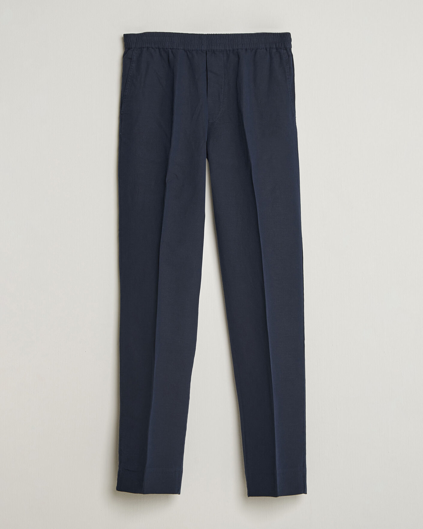 Herren |  | Filippa K | Theo Relaxed Linen/Cotton Drawstring Trousers Navy