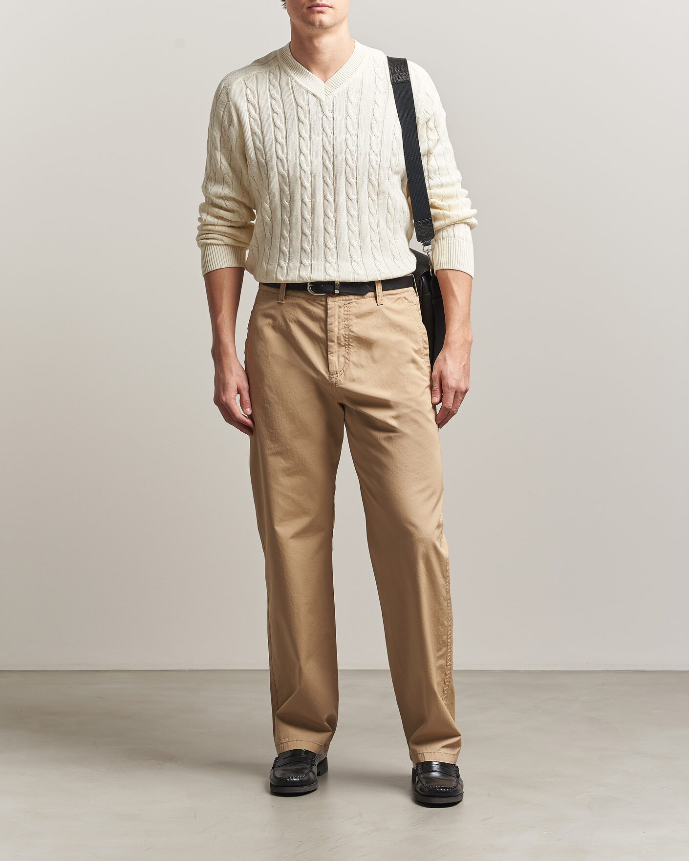 Herren | Hosen | Filippa K | Flynn Washed Cotton Drawstring Trousers Canvas Beige