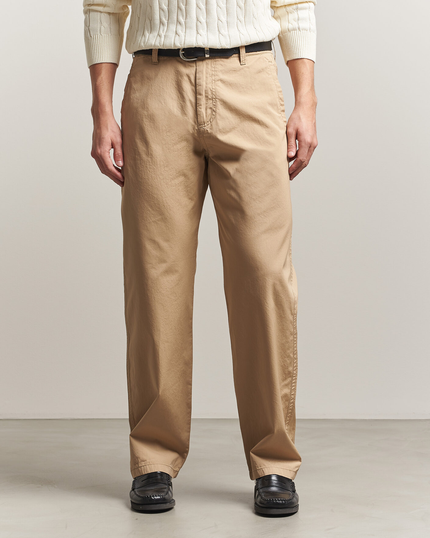 Herren | Hosen | Filippa K | Flynn Washed Cotton Drawstring Trousers Canvas Beige