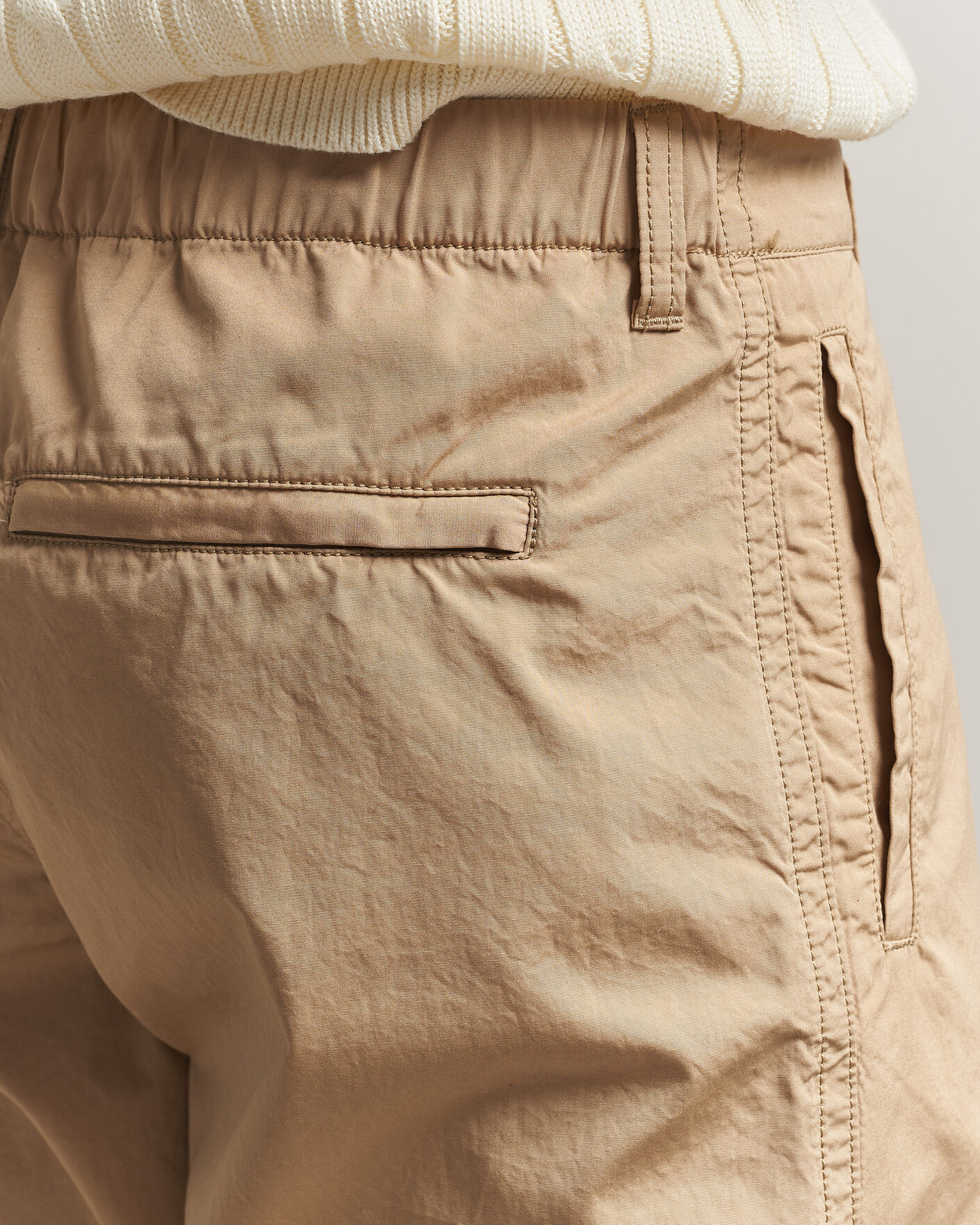 Herren | Hosen | Filippa K | Flynn Washed Cotton Drawstring Trousers Canvas Beige