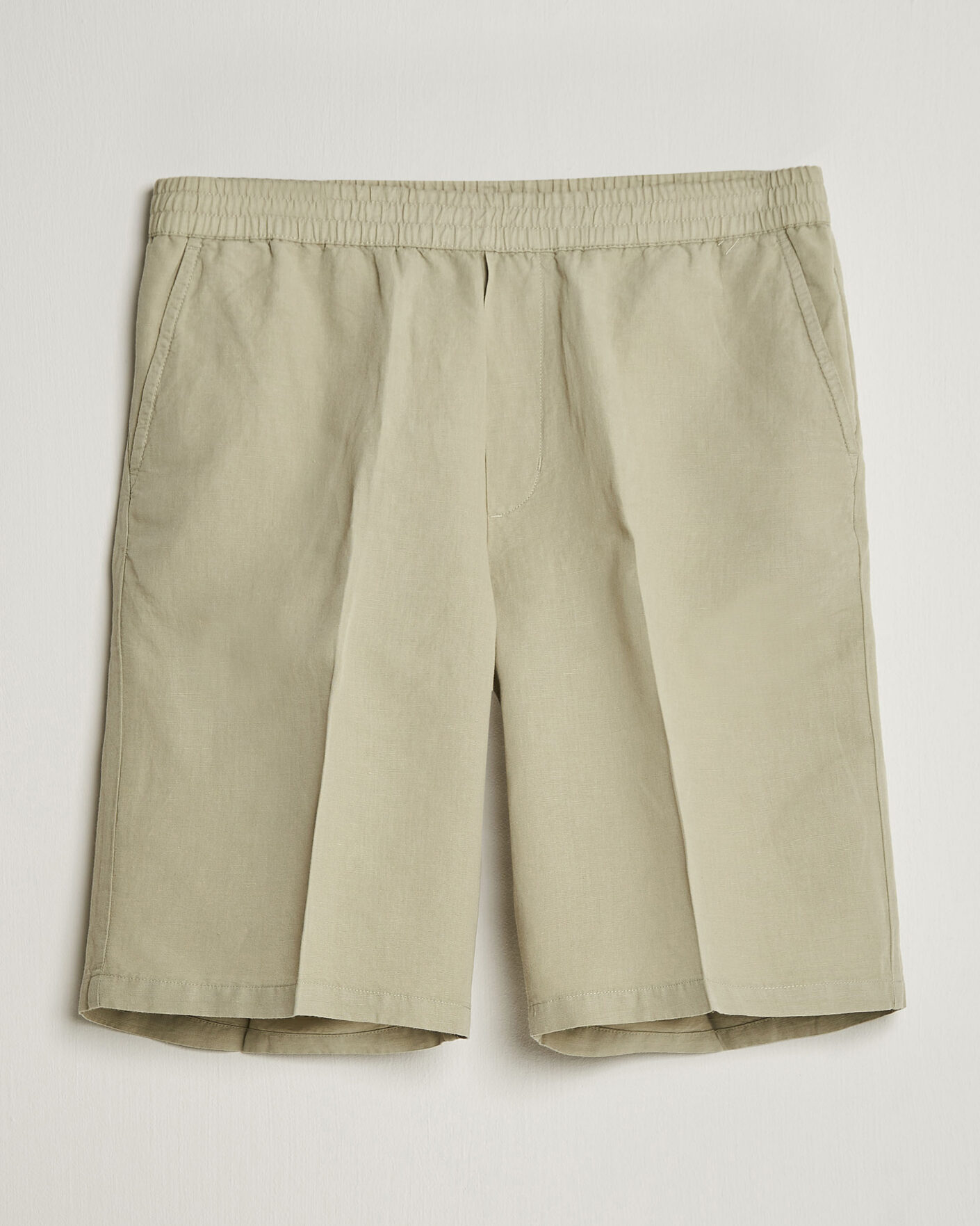 Herren | Shorts | Filippa K | Theo Relaxed Linen/Cotton Drawstring Shorts Light Green
