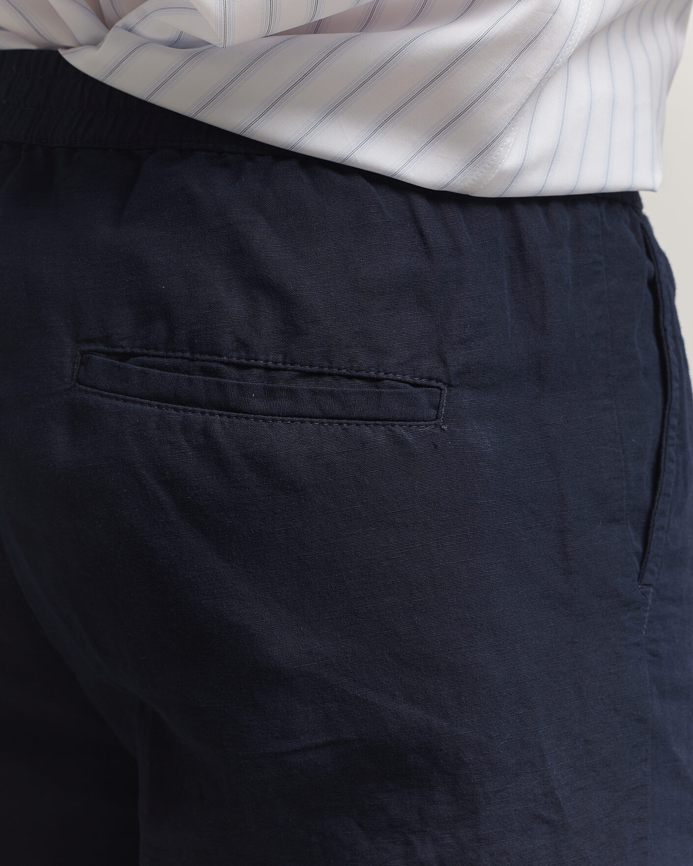 Herren | Shorts | Filippa K | Theo Relaxed Linen/Cotton Drawstring Shorts Navy