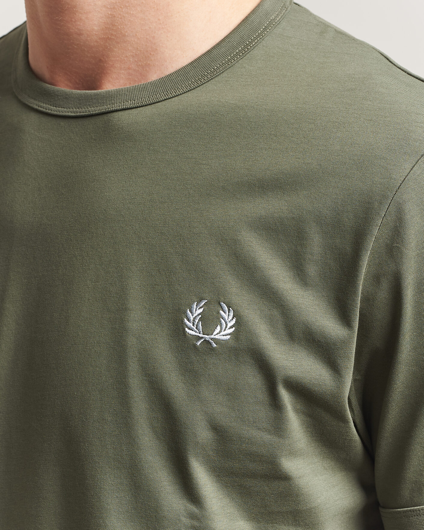 Herren | T-Shirts | Fred Perry | Ringer T-Shirt Laurel Wreath Green