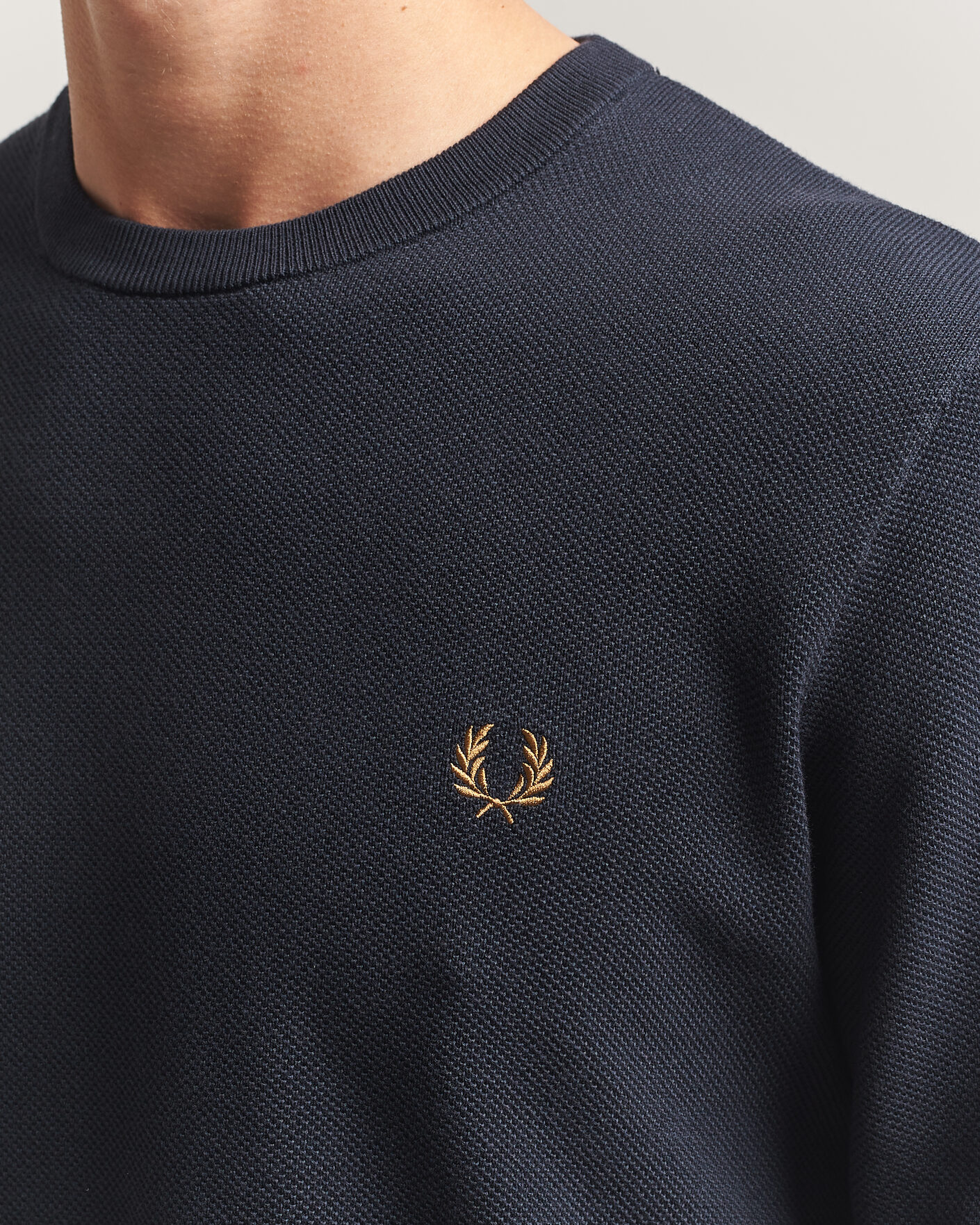 Herren | Pullover | Fred Perry | Piqué Stitched Sweater Navy