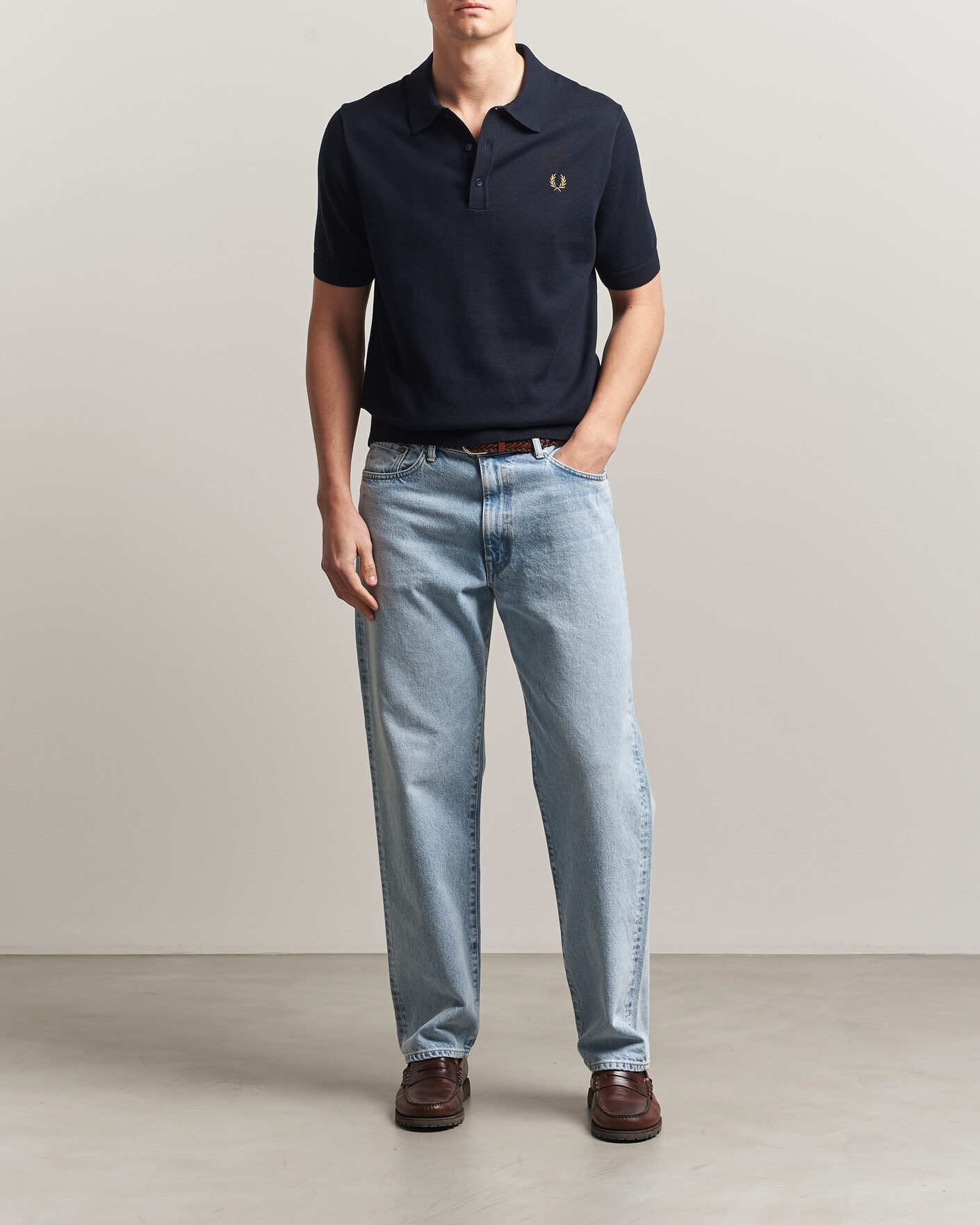 Herren | Poloshirts | Fred Perry | Cotton Knitted Polo Navy