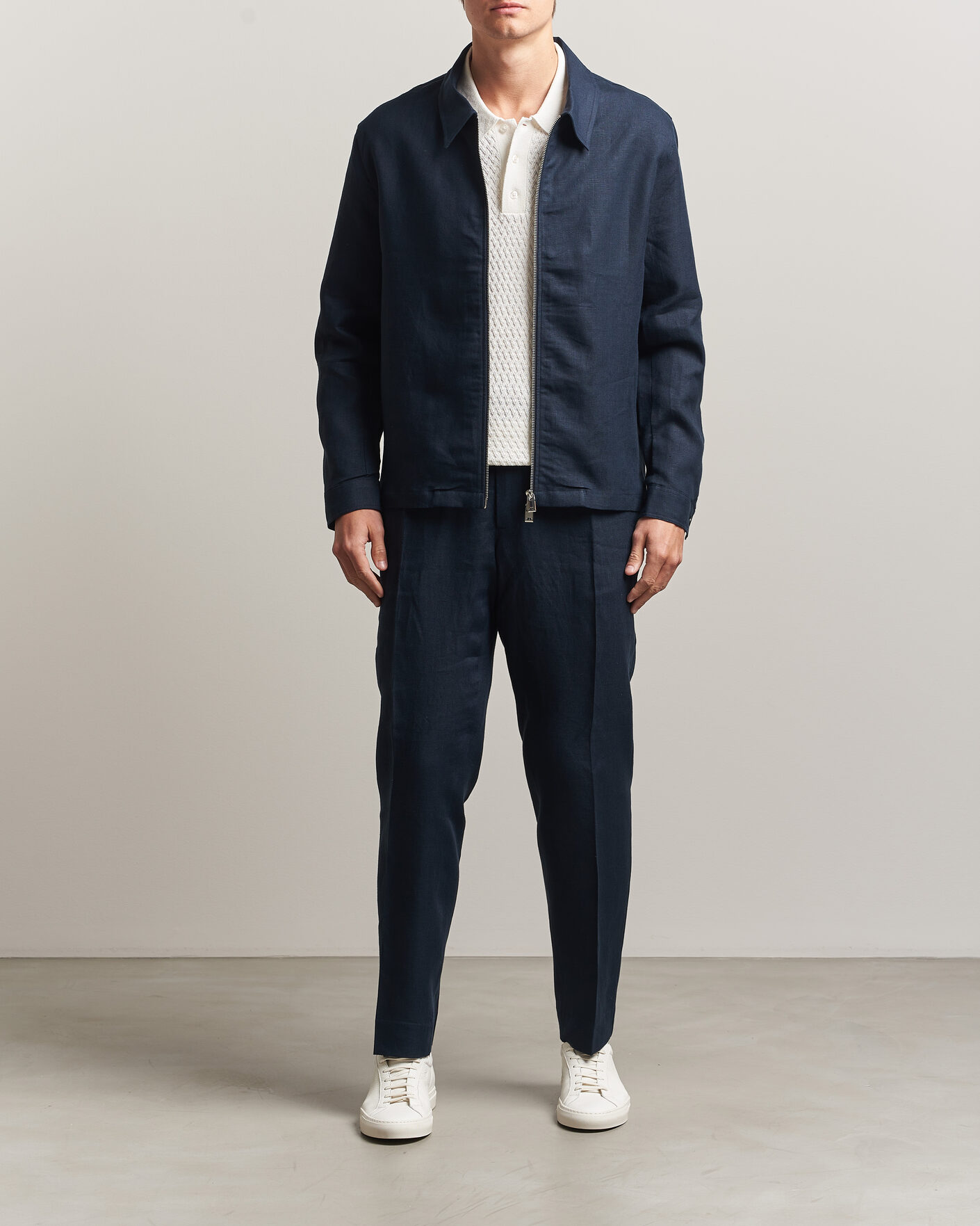 Herren | Hemden | J.Lindeberg | Julius Drape Linen Overshirt Navy