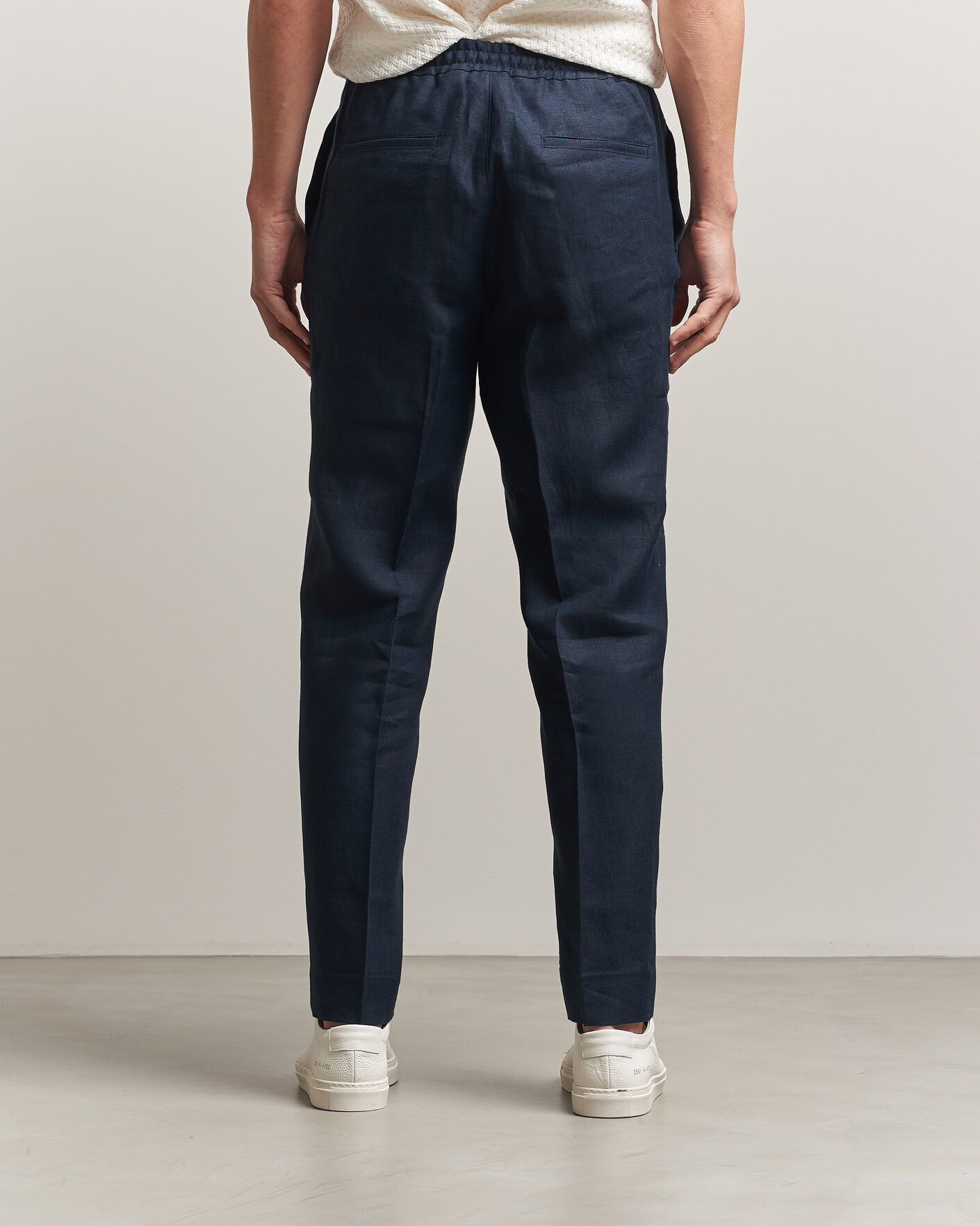 Herren | Hosen | J.Lindeberg | Soren Drape Linen Pants Navy