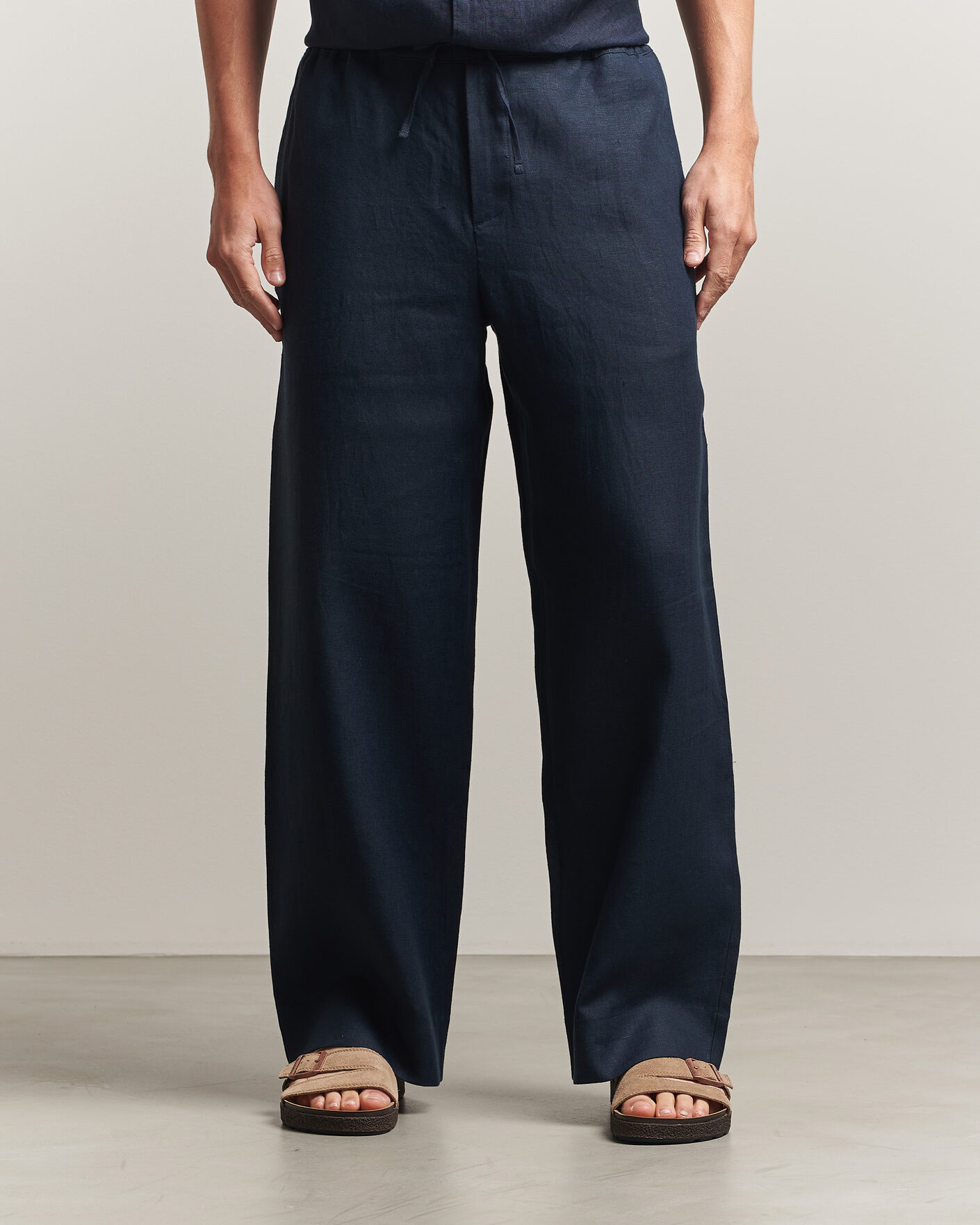 Herren | Hosen | J.Lindeberg | Noah Drape Linen Pants Navy