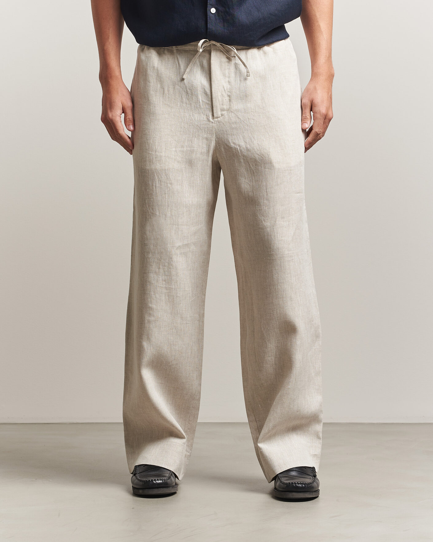 Herren | Hosen | J.Lindeberg | Noah Drape Linen Pants Moonbeam