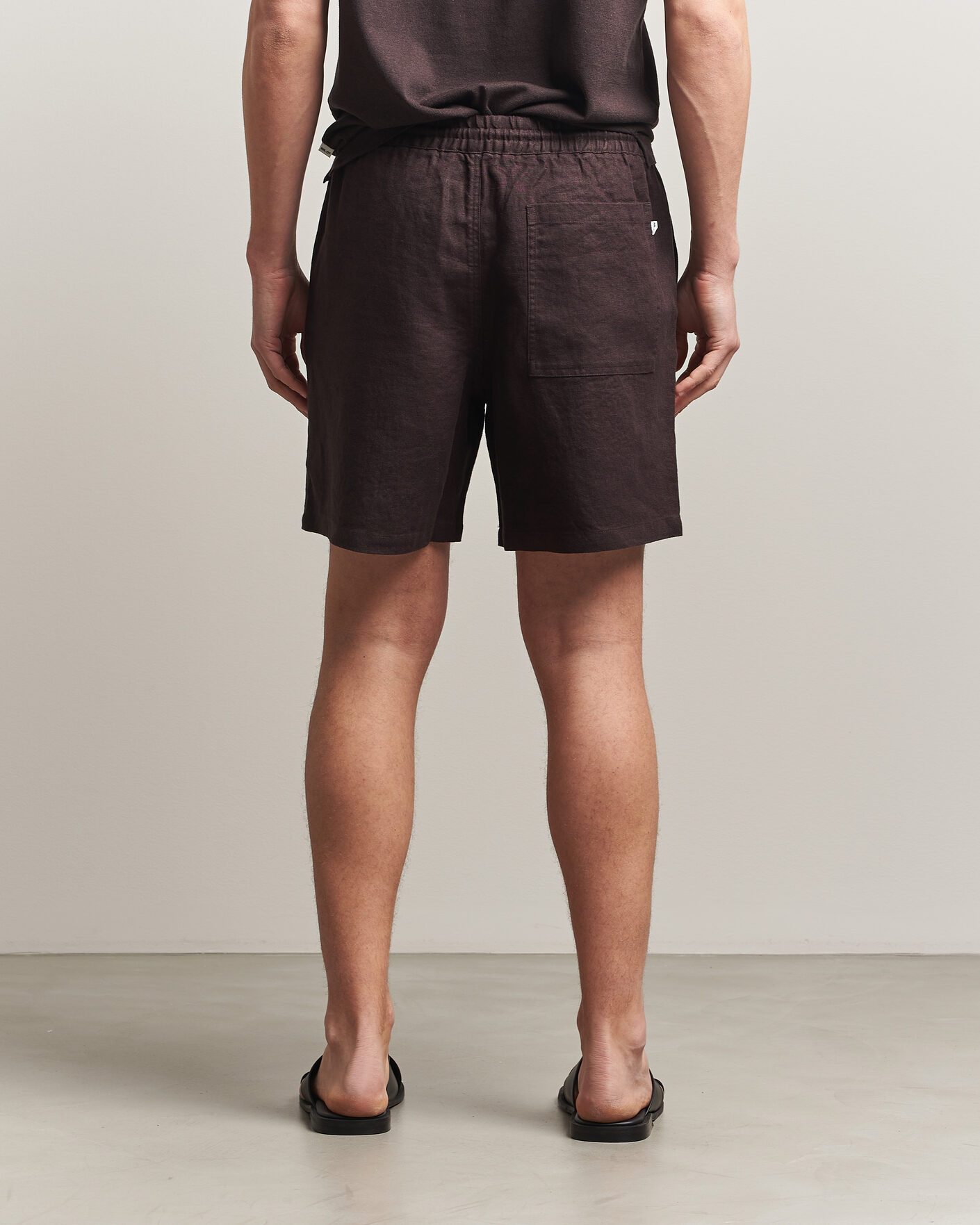 Herren | Shorts | NN07 | Gregor Linen Drawstring Shorts Dusky Port