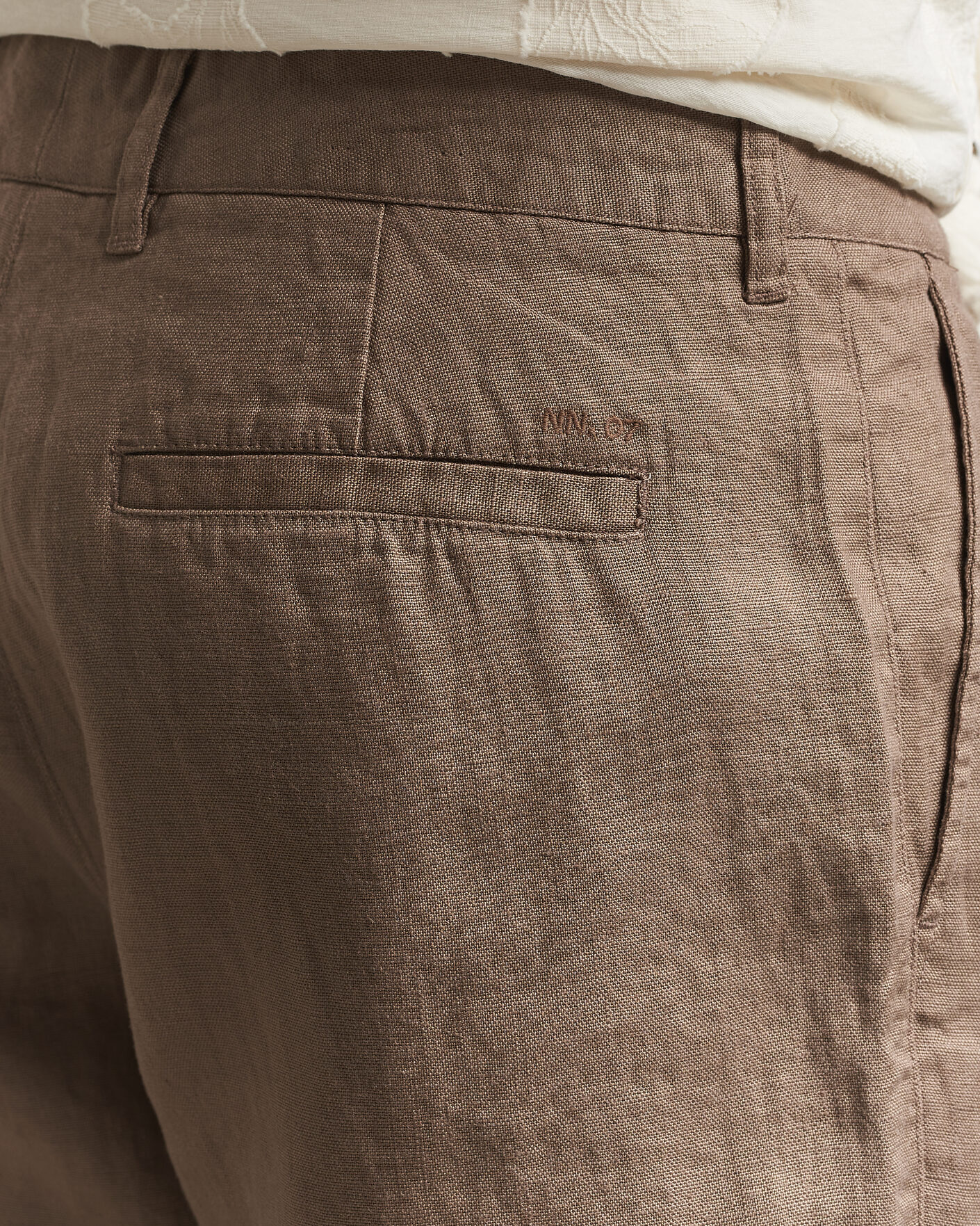 Herren | Hosen | NN07 | Aden Regular Fit Linen Trousers Clay Mirage