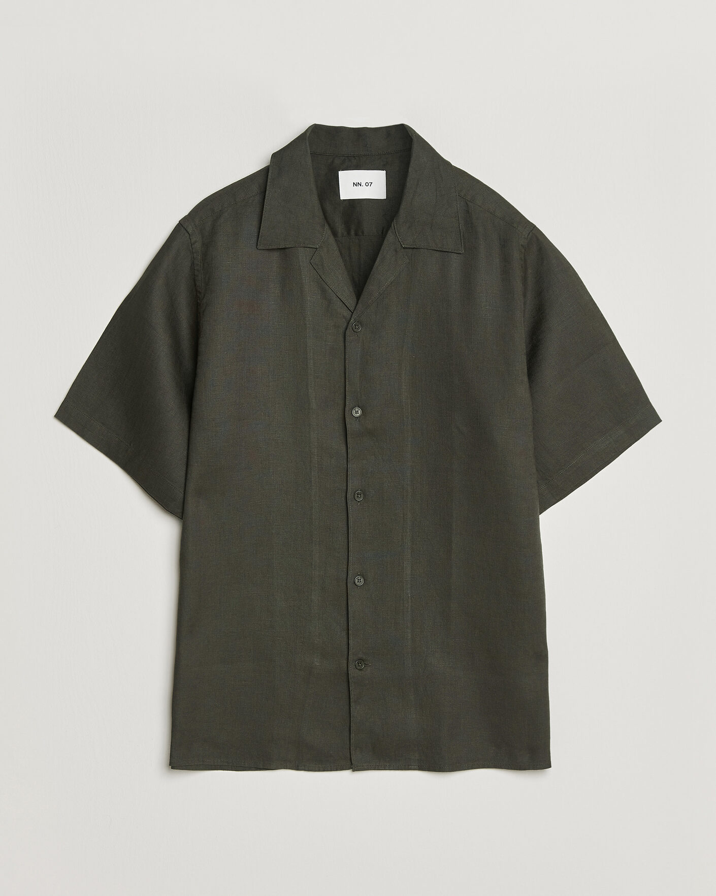 Herren | Hemden | NN07 | Julio Linen Resort Shirt Dark Army