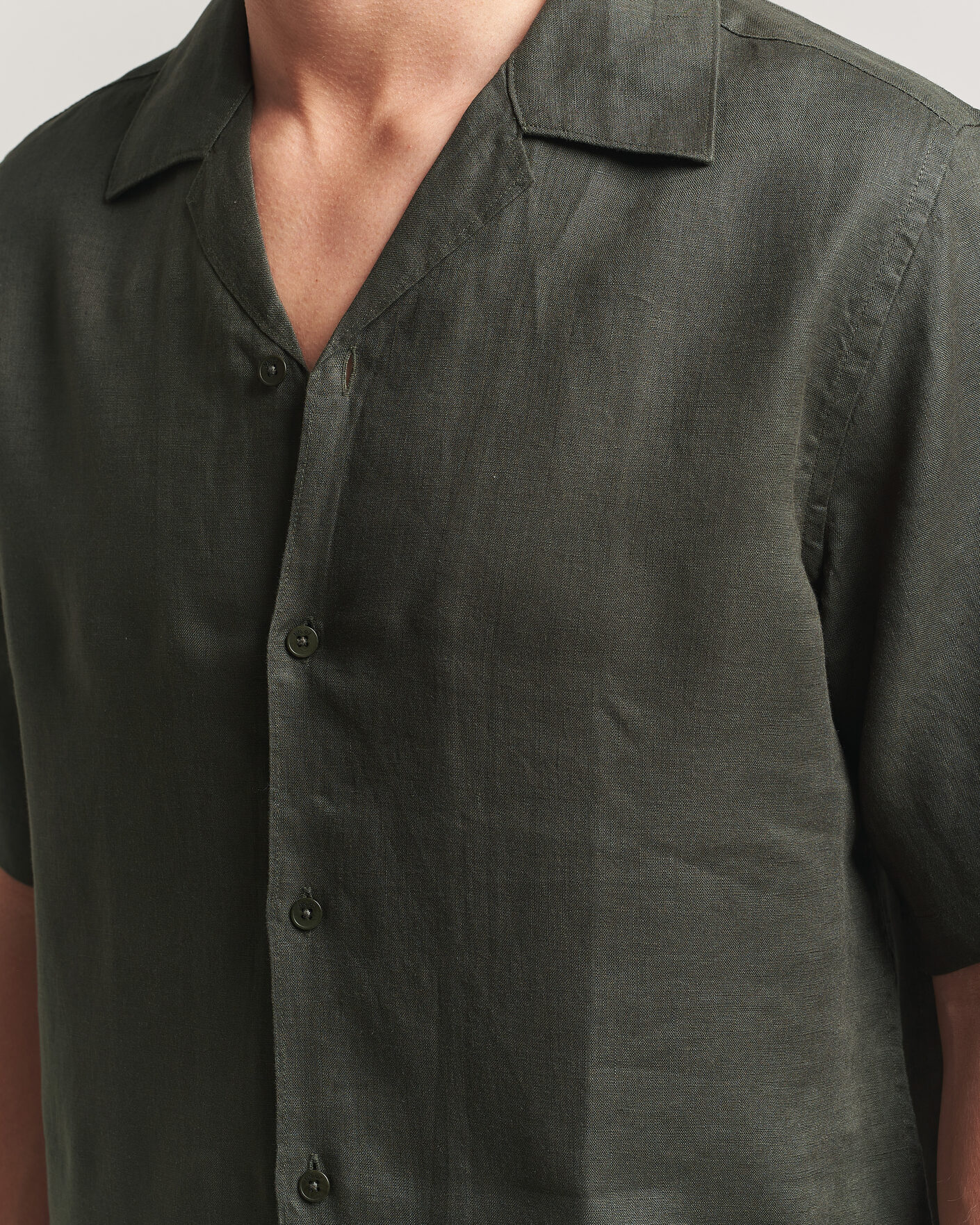 Herren | Hemden | NN07 | Julio Linen Resort Shirt Dark Army