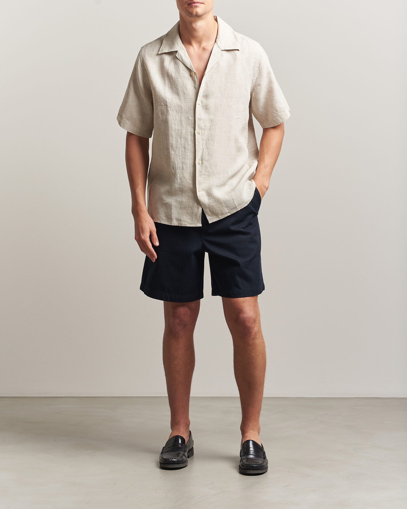 Herren | Hemden | NN07 | Julio Linen Resort Shirt Oat