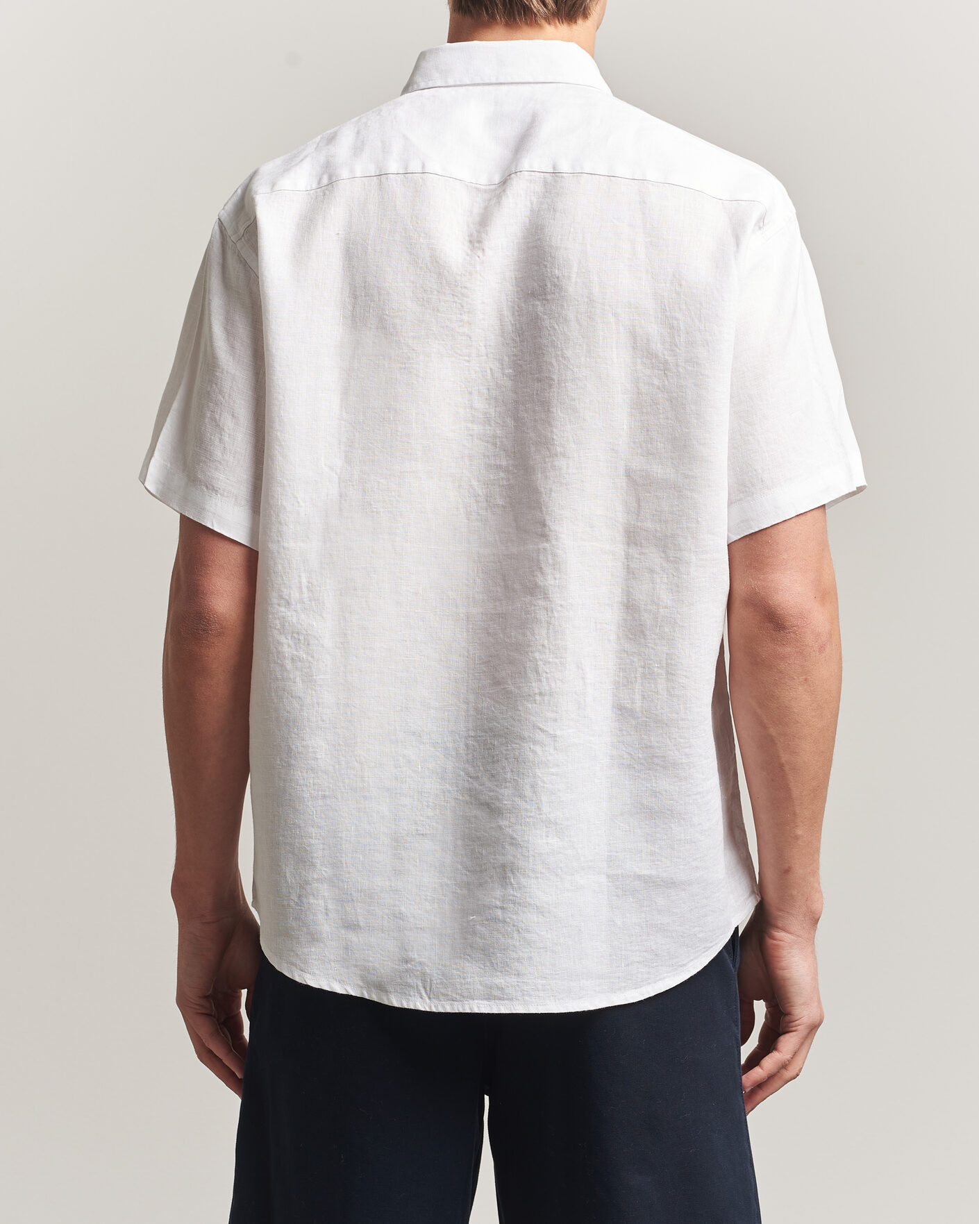 Herren | Hemden | NN07 | Deon Linen Short Sleeve Shirt White