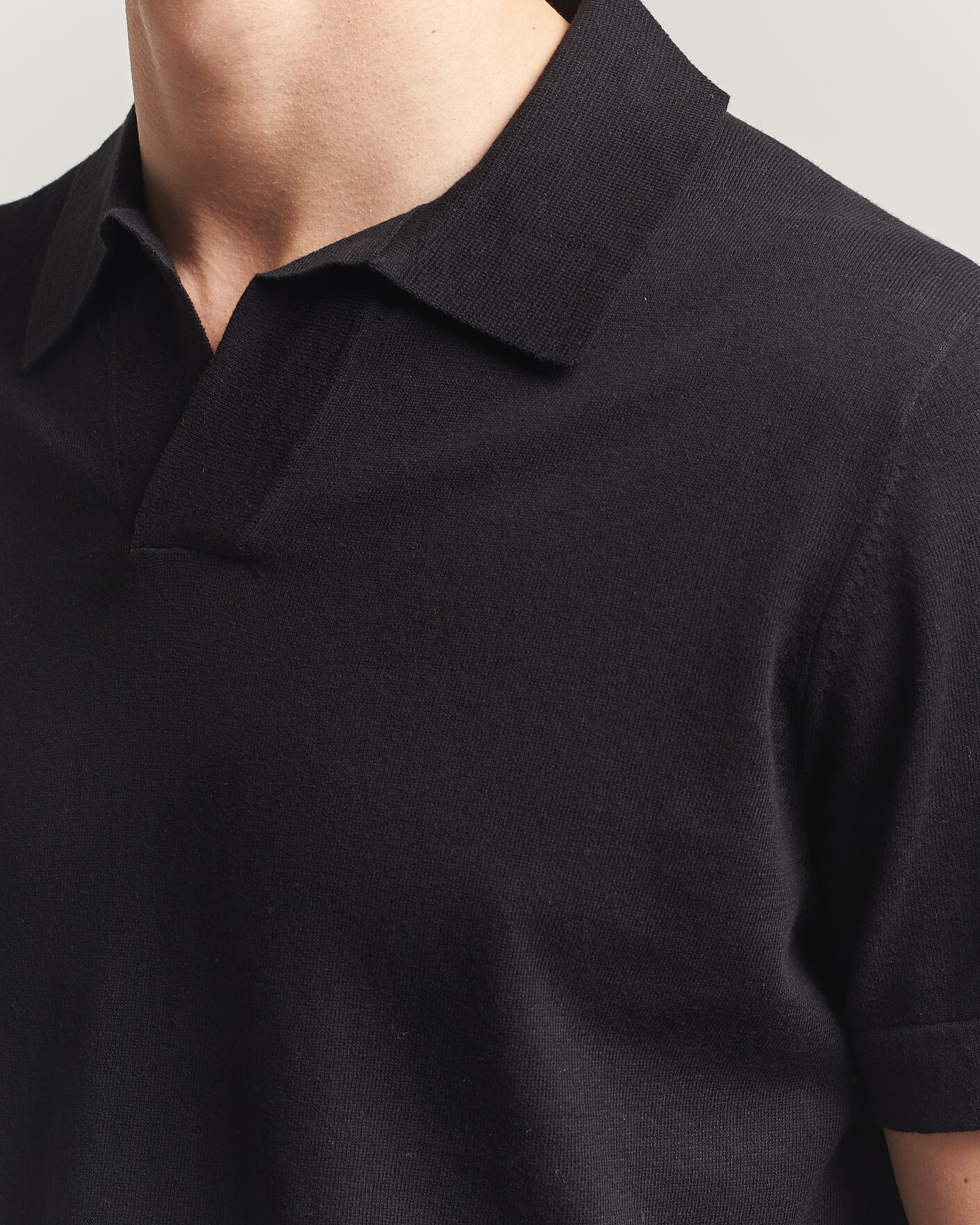 Herren | Poloshirts | NN07 | Ryan Cotton/Linen Polo Black