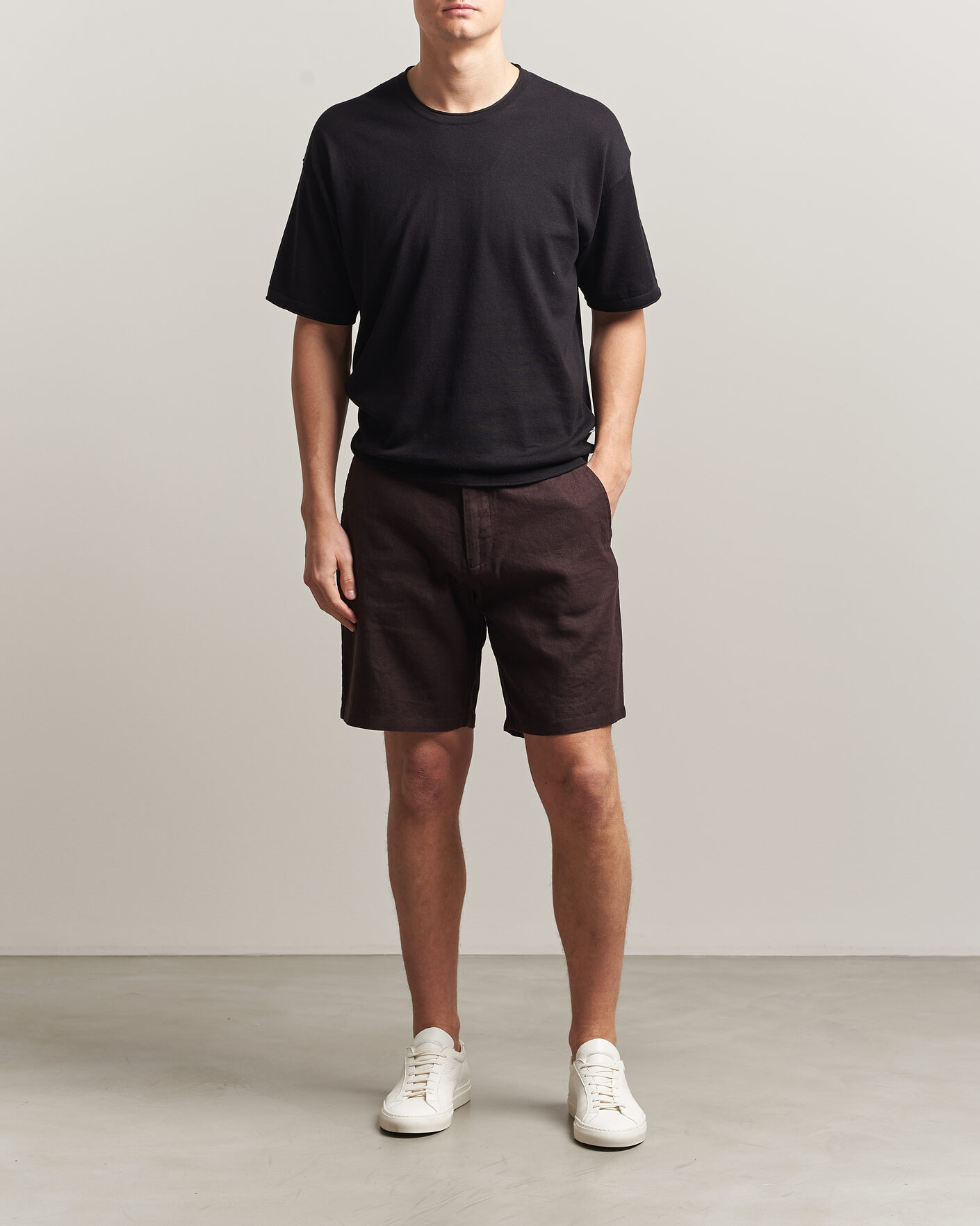 Herren | T-Shirts | NN07 | Ryan Cotton/Linen T-Shirt Black