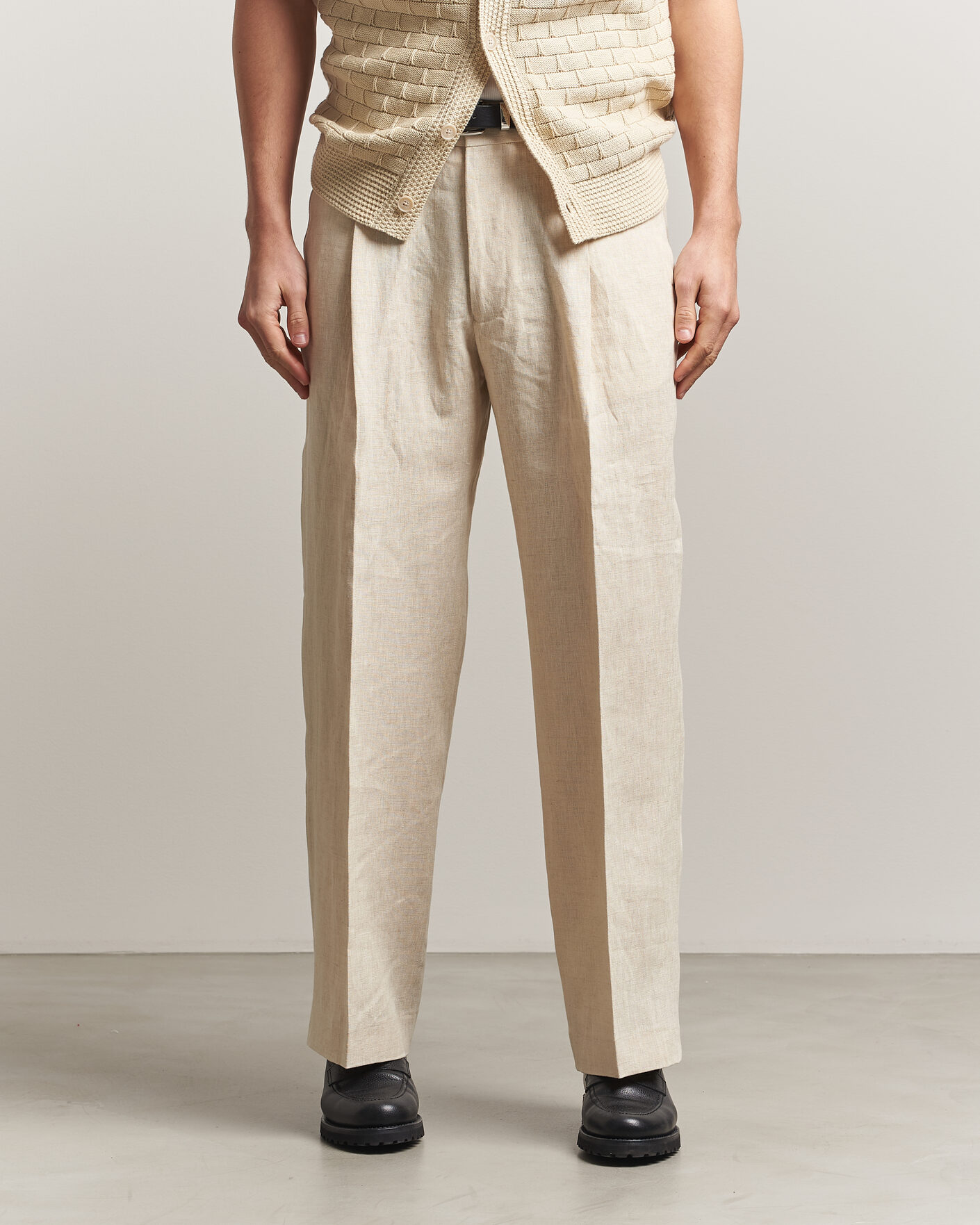 Herren | Hosen | NN07 | Kay Relaxed Fit Linen Trousers Oat