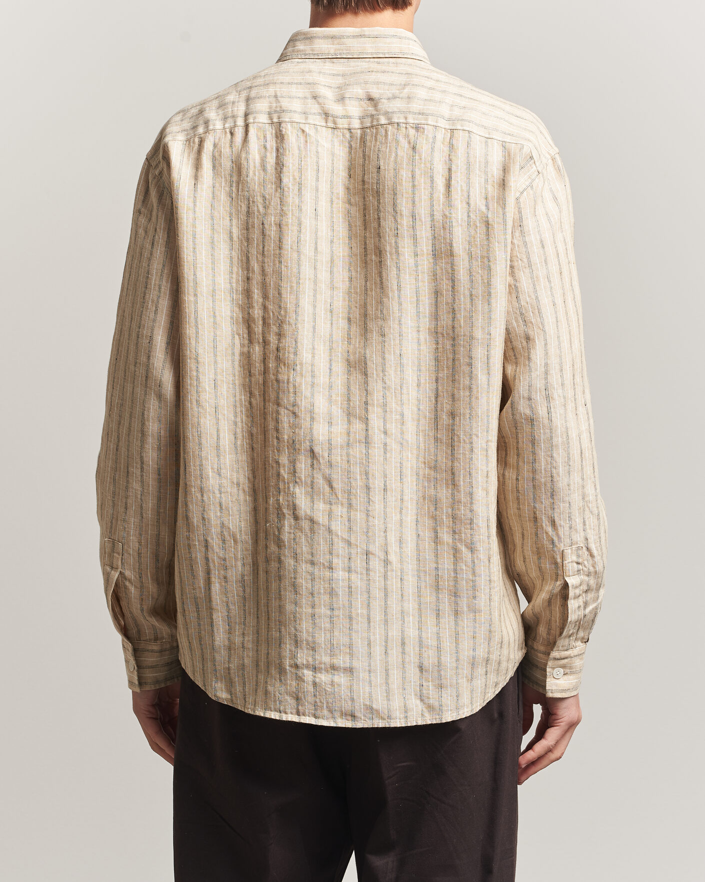 Herren | Hemden | NN07 | Deon Linen Shirt Black Stripe