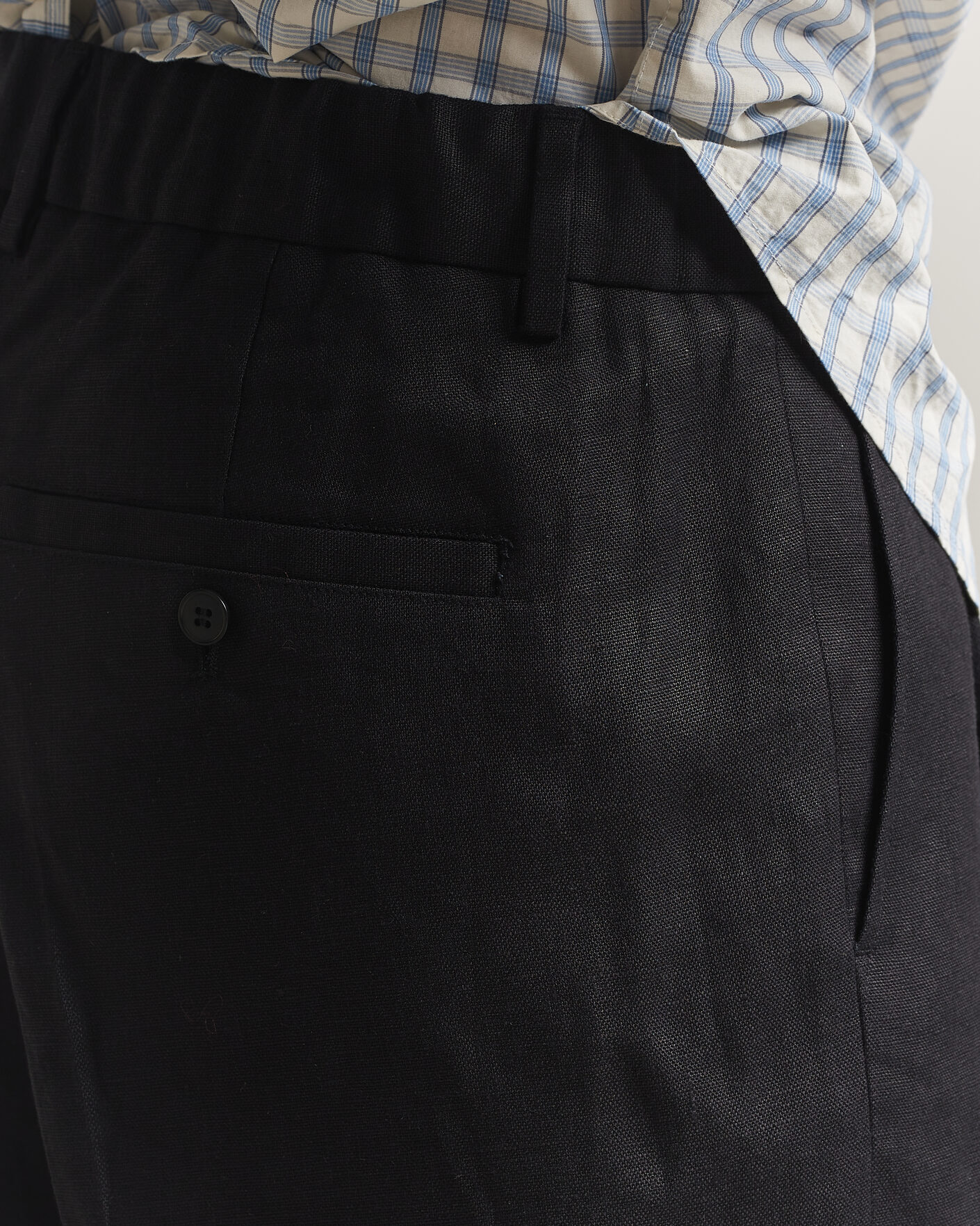 Herren | Shorts | NN07 | Kay Relaxed Fit Linen Drawstring Shorts Black