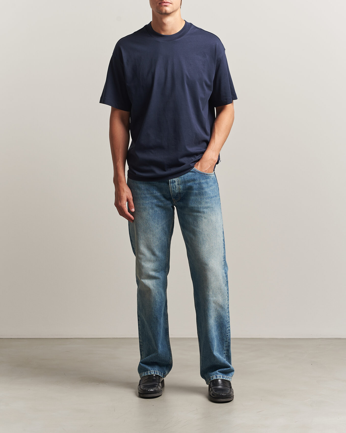 Herren | T-Shirts | NN07 | Lionel Suvin Cotton Crew Neck T-Shirt Navy Blue