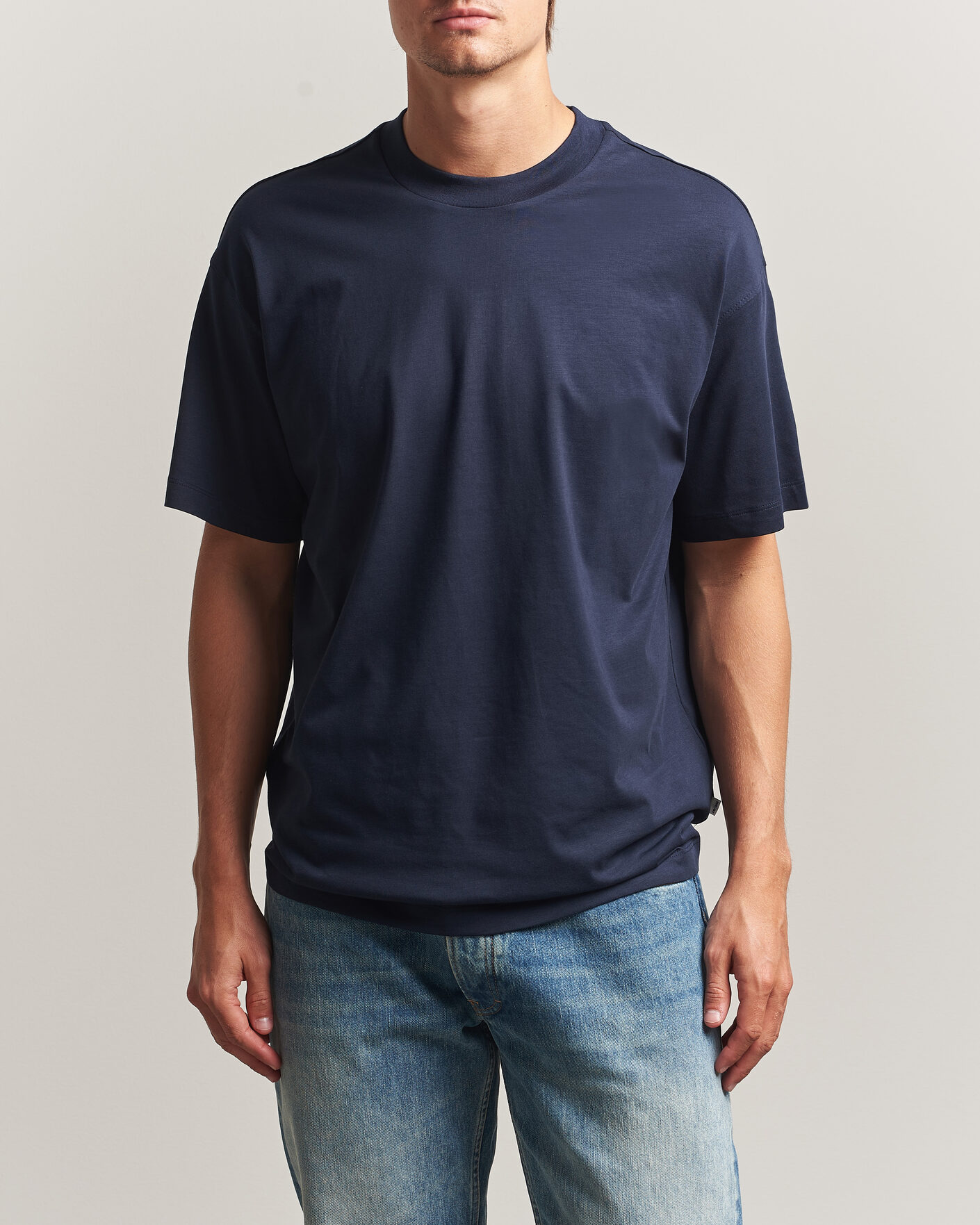 Herren | T-Shirts | NN07 | Lionel Suvin Cotton Crew Neck T-Shirt Navy Blue