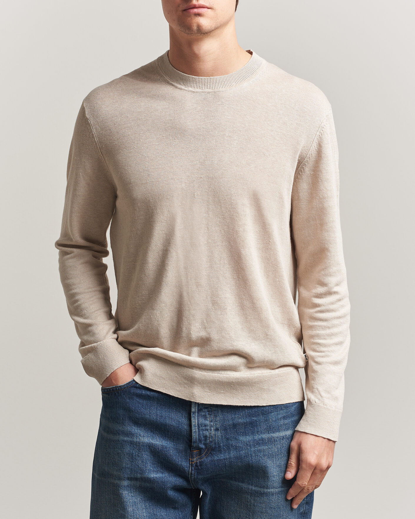 Herren | Pullover | NN07 | Ted Linen Knitted Sweater Oat