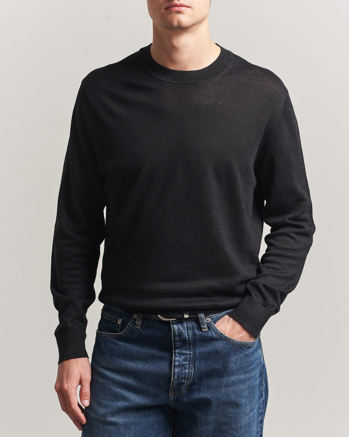 Herren | Pullover | NN07 | Ted Linen Knitted Sweater Black