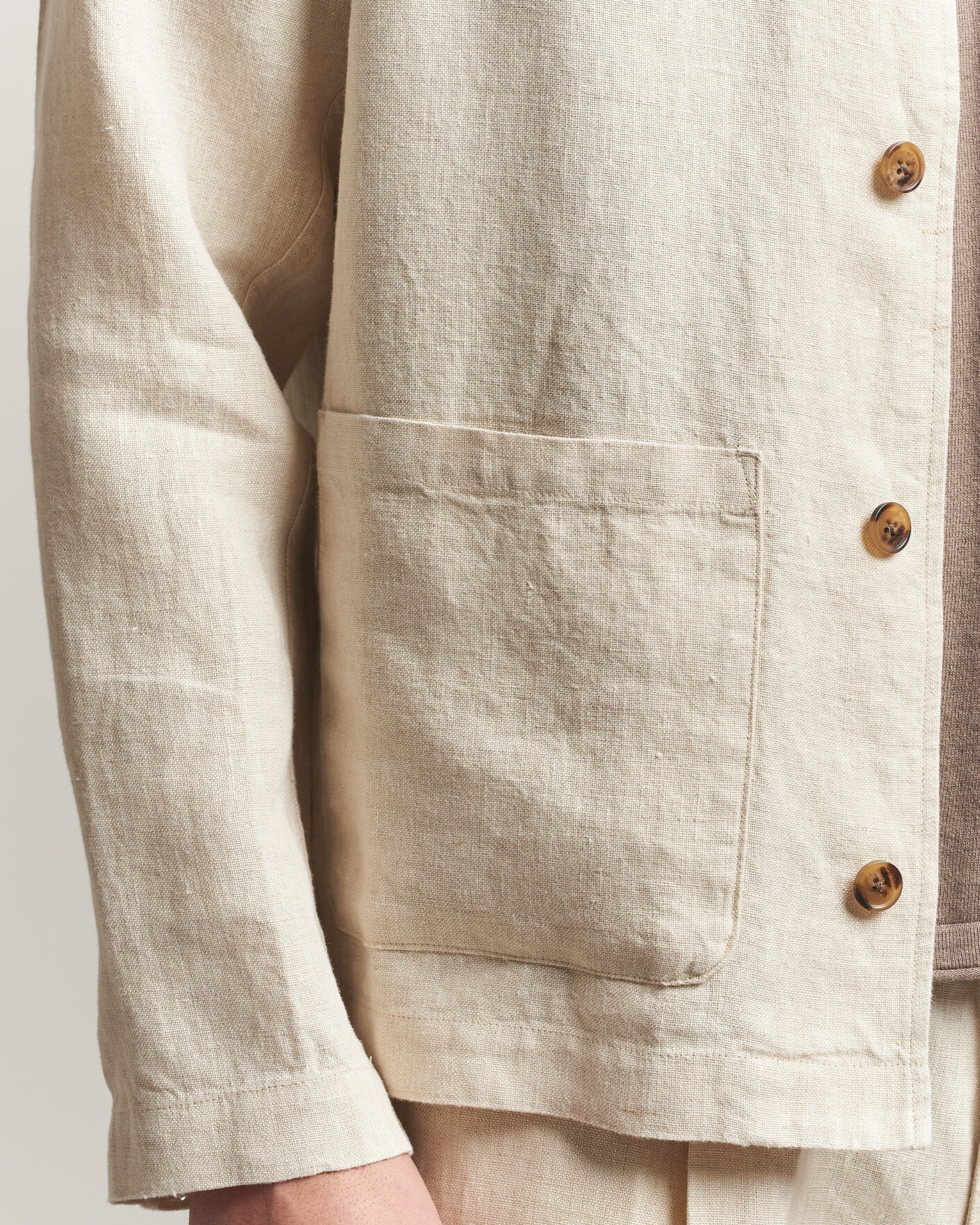 Herren | Hemden | NN07 | Morgan Linen Overshirt Oat